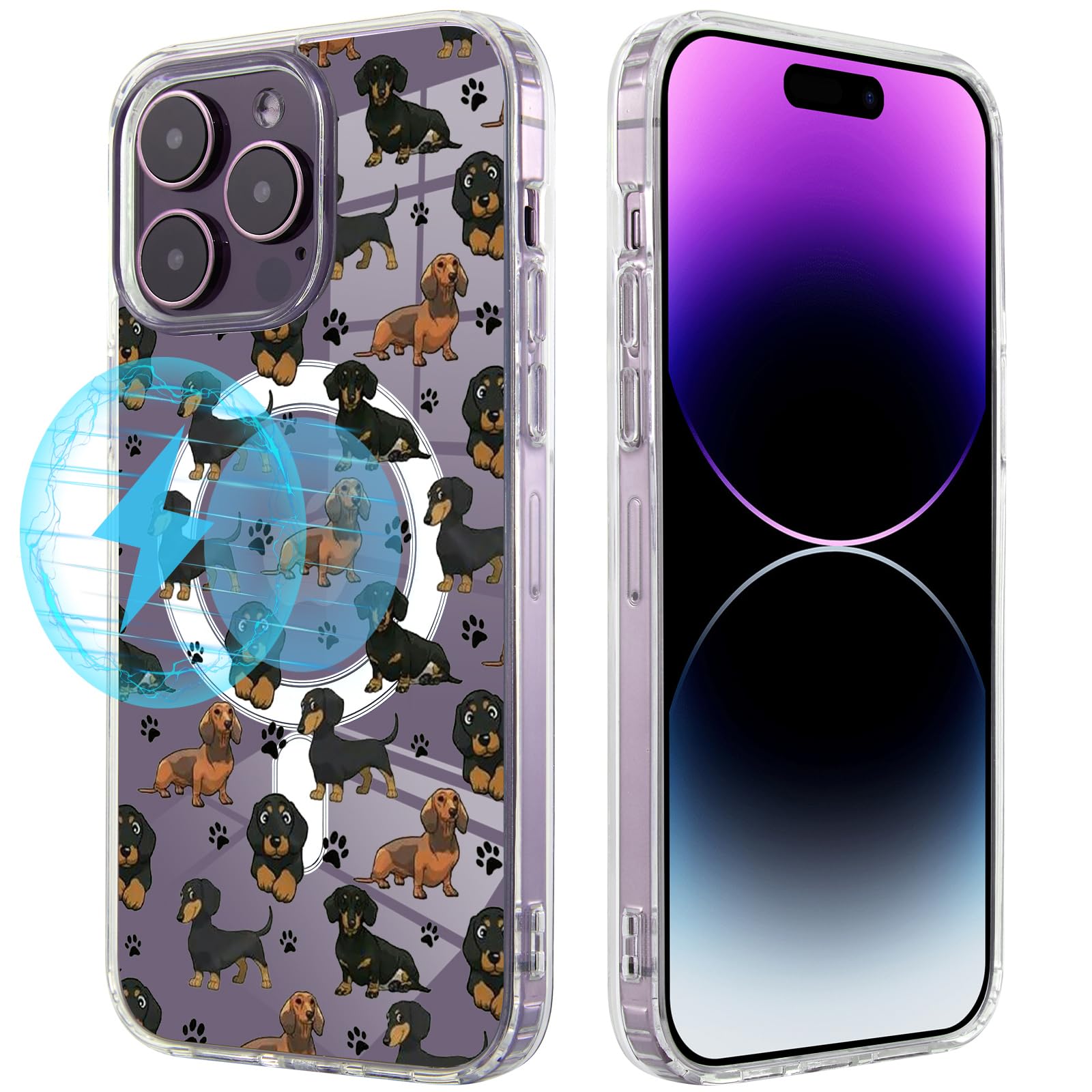 Coque chiot teckel pour iPhone 17 MagSafe : finition transparente haute clarté - 8
