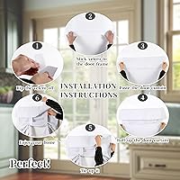 Vista 5 de Aosky Cortina opaca para puerta, persianas de puerta francesa para privacidad, cortinas de puerta Tricia con aislamiento térmico para patio, cortina