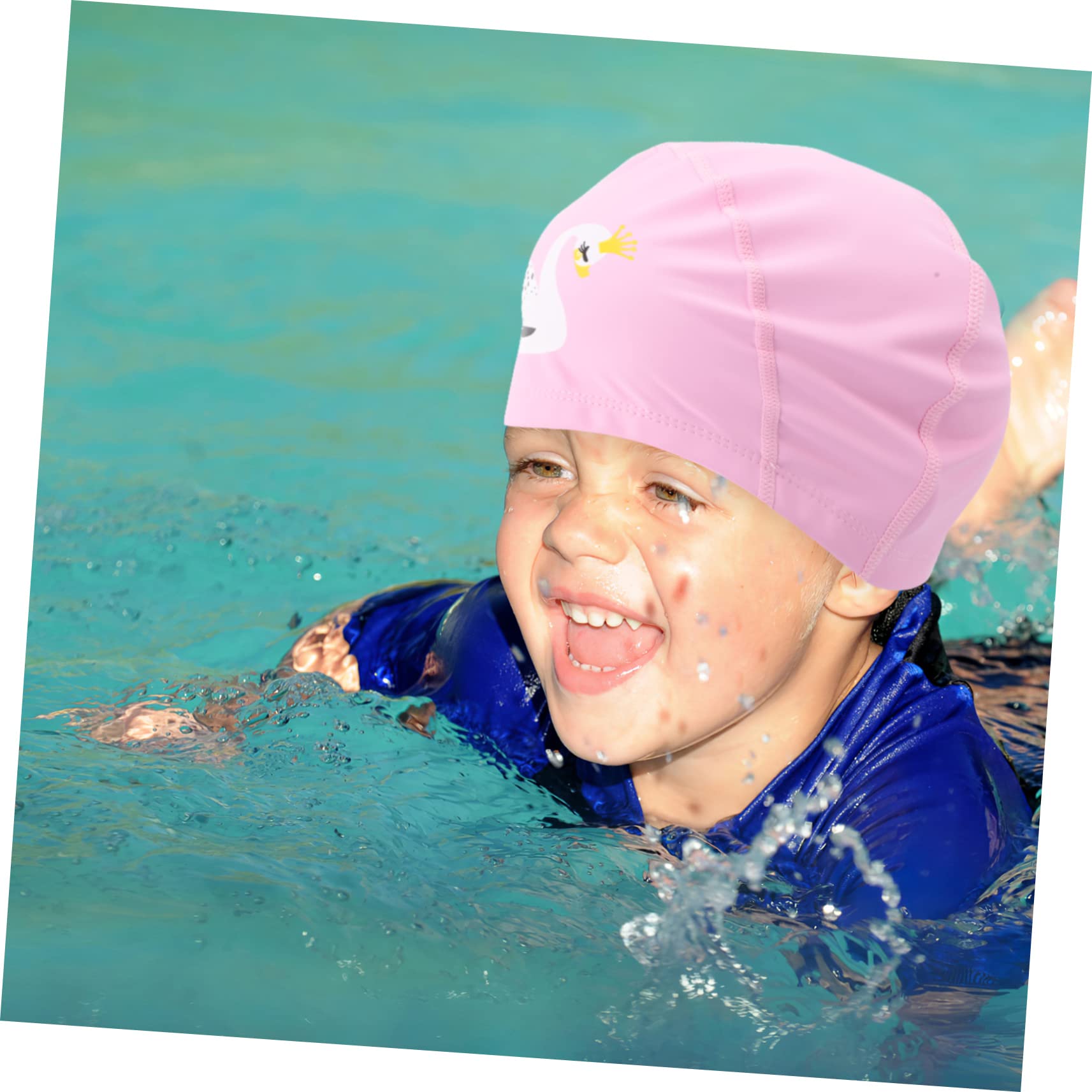 BESPORTBLE Bonnet De Bain pour Enfants Bonnet Imperméable en PVC Hommes Et Femmes