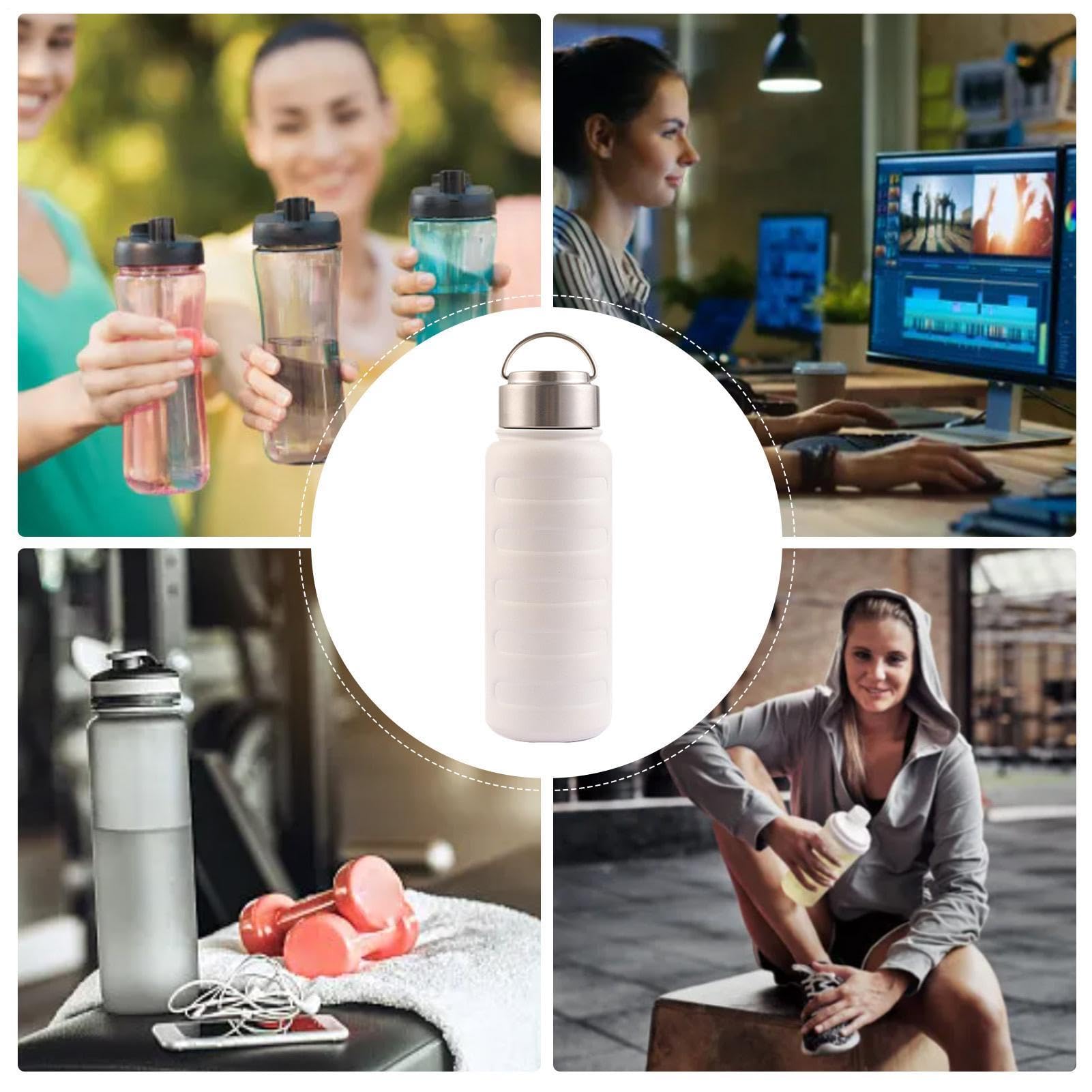 Thermosflasche – Sportbecher aus Edelstahl | Tragbare Trinkflasche 1 l wasserdicht für verschiedene Aktivitäten im Haus, Outdoor, Wandern, Schule, Reisen, Camping