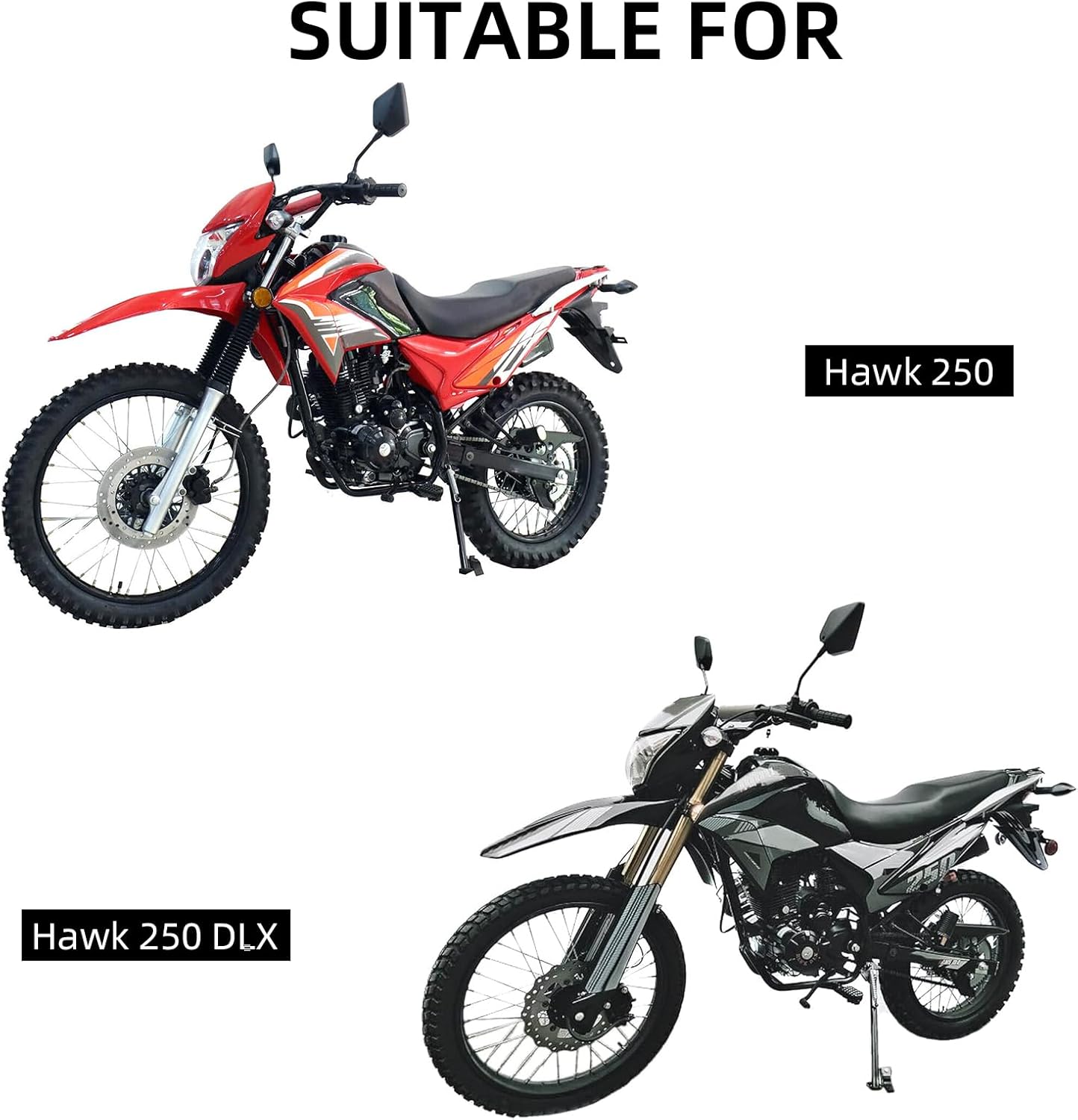 Rear Chain Guard for Hawk 250,CNC Upper Chain Cover Protection for Hawk 250cc/Hawk 250 DLX - Black