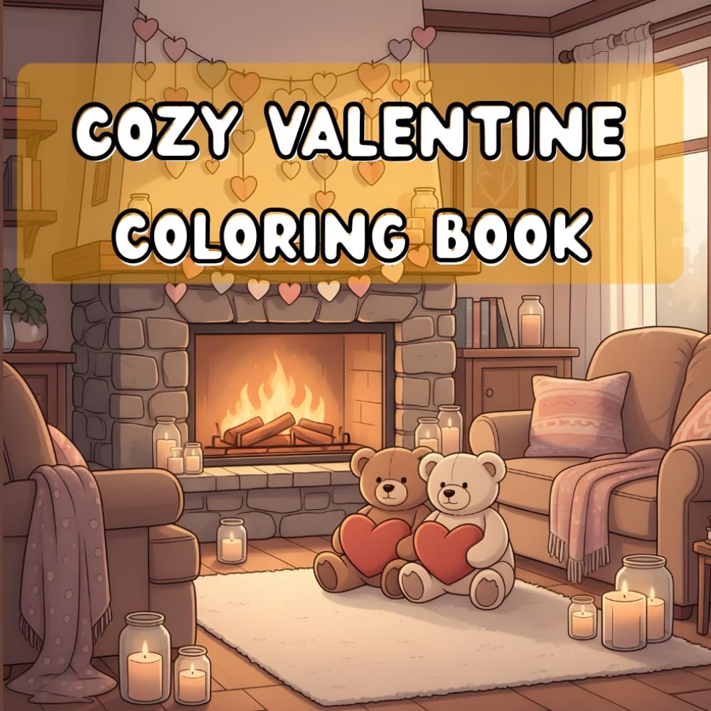 Cozy Valentine Coloring Book :Relaxing Heart & Love-Themed Coloring Pages for Adults and Teens: A Relaxing Valentine Coloring Book with Cozy Love-Themed Pages