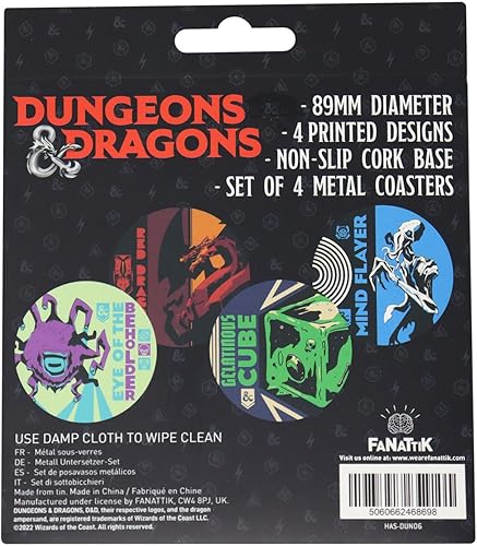 Miniatura 9 de Dungeons & Dragons Monsters - Juego de posavasos de metal (4 piezas)