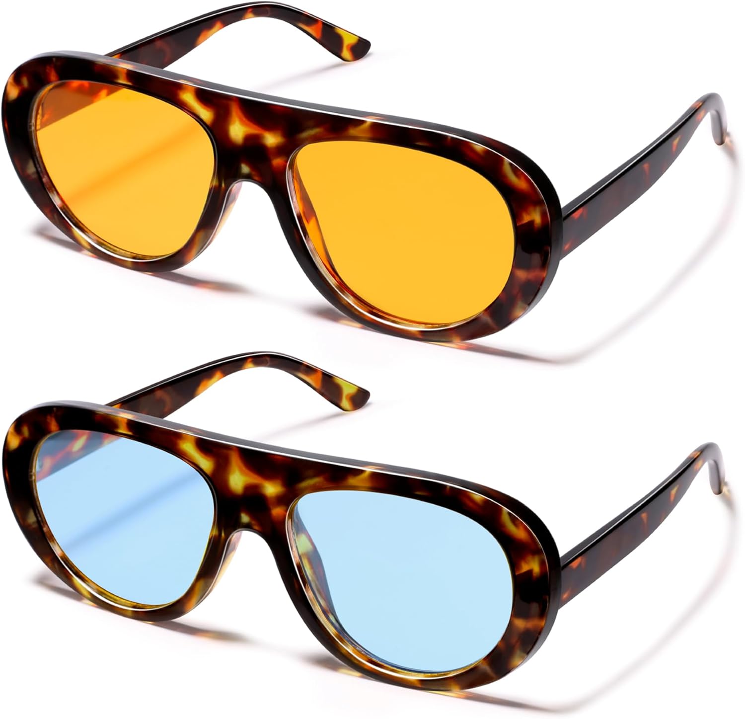 VANLINKER Oversized Retro Aviator Sunglasses for Women Men Chic 70s Vintage Style Trendy 2026 Chunky Sun Glasses VL9865