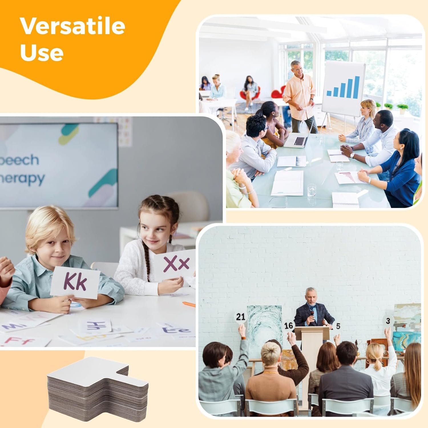 Double Sided White Board Sets, Pens, 9 In, For Teaching, Meetings, And Games