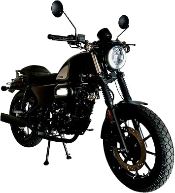 BELMONTE BIKES Venom Ghost 250cc Chopper, 5-Speed Transmission, Cruising Bike Chopper Rebel Style Cafe Racer Bike, Matte Black in Color, Two Seater Motorcycle, can Reach 75MPH Top Speed