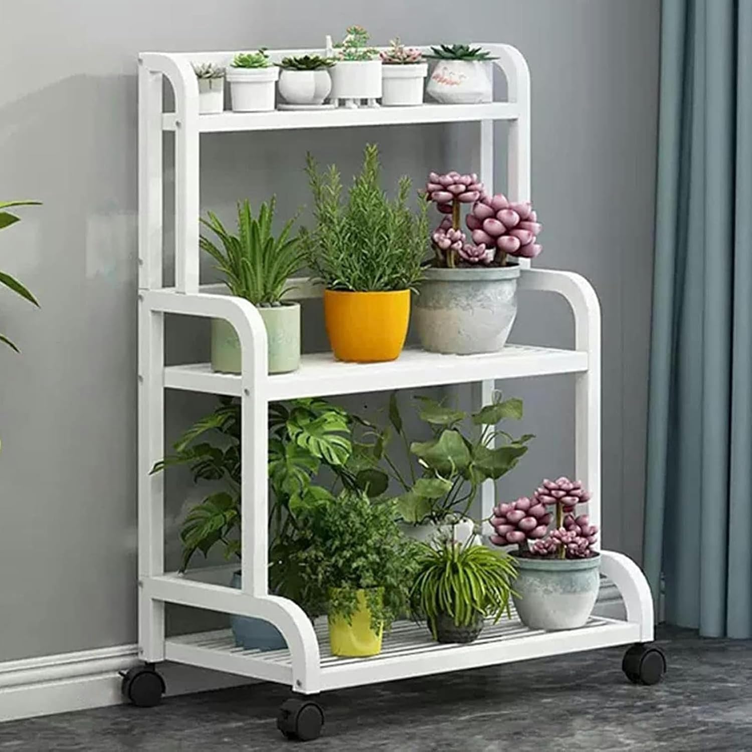 Support for Rolling Plants ， Support for Exhibition of 4 Level Plants ， Staircase Support for Exhibition of Pots for Interior and Exterior ，.