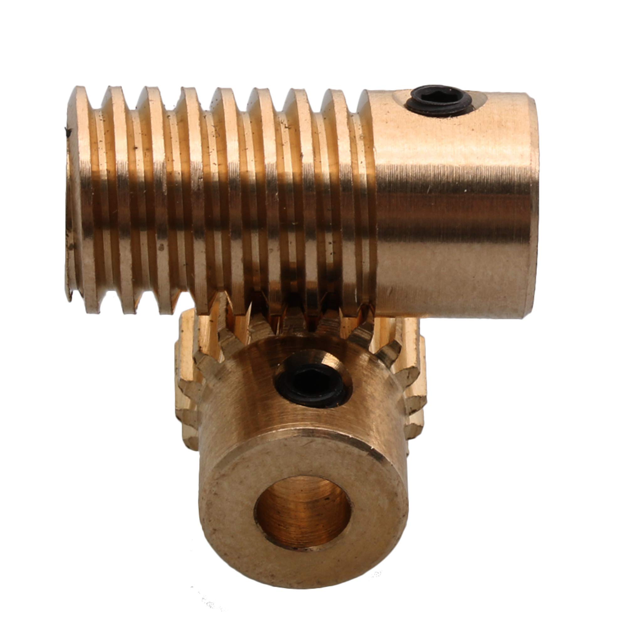 Brass Worm Gear Reducer - 0.5 Modulus, 20T -3 Brass Worm Gear Reducer - 0.5 Modulus, 20T -3