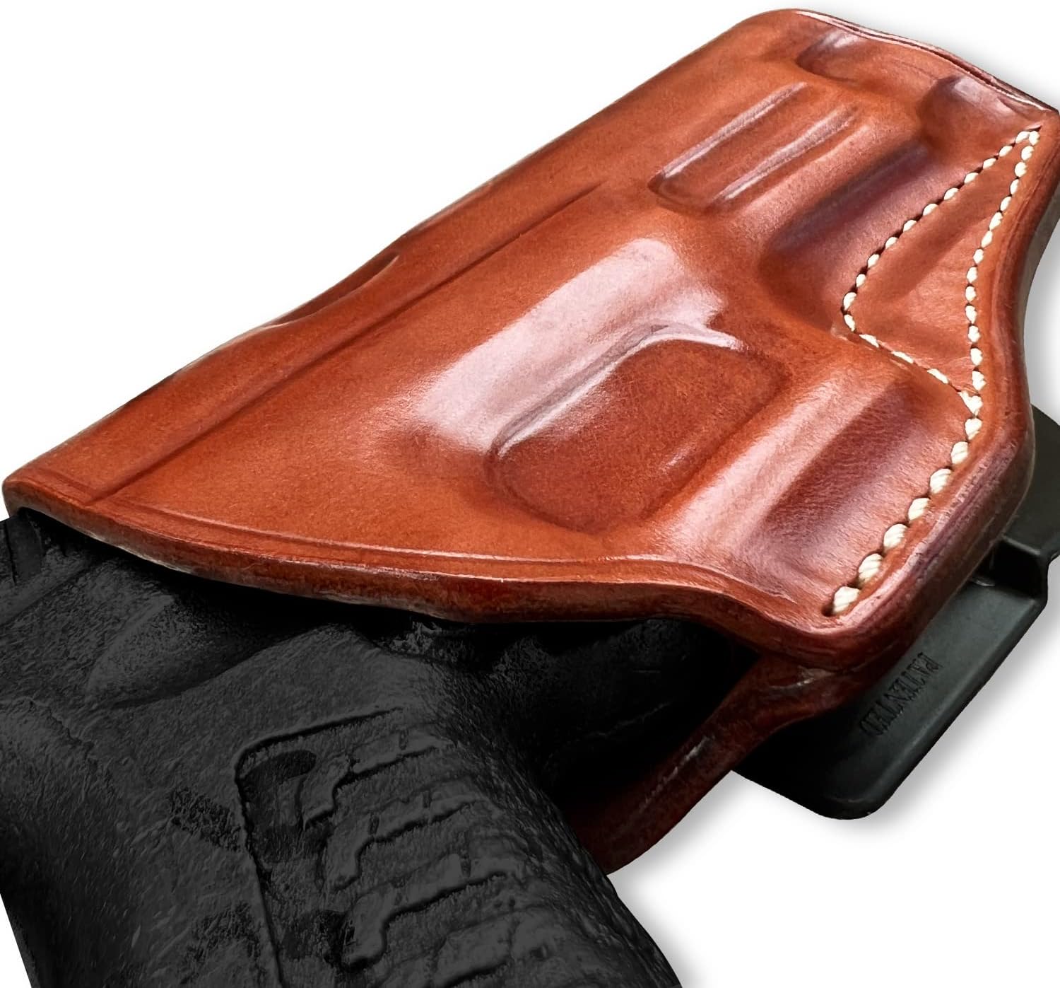 Masc Premium Leather OWB Paddle Holster Open Top Fits, XD-M .9/40/45ACP 4.5-inch, Right Hand Draw, Brown Color #1336#