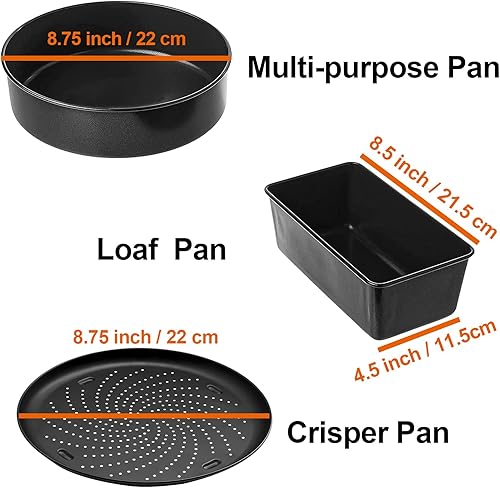 Miniatura 2 de Juego de hornear para Ninja Foodi de 6.5 cuartos de galón, 8 cuartos de galón, olla a presión Ninja Foodi + freidora de aire, kit de horneado de