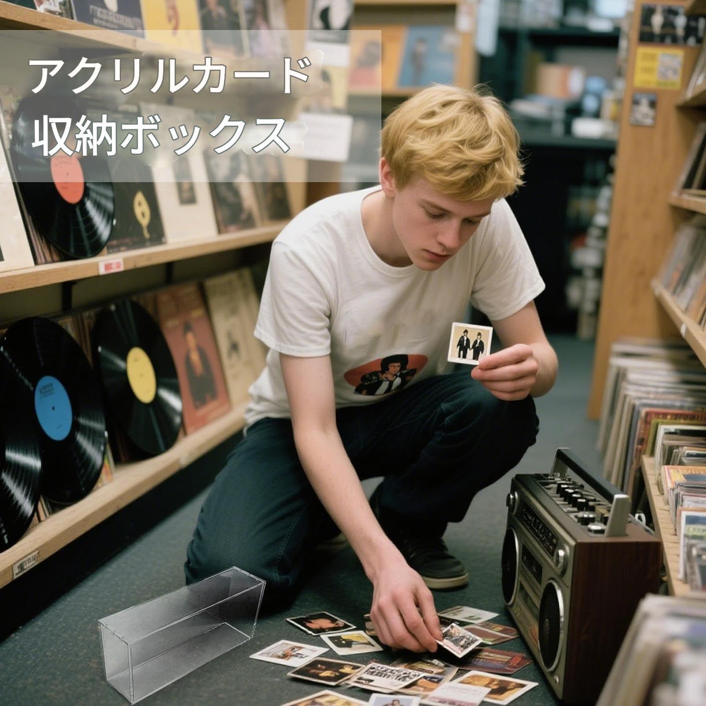 カードオーガナイザー ボックス - 磁気アクリル製トレーディングカードホルダーケース - 携帯可能なデッキオーガナイザー保護コレクシ