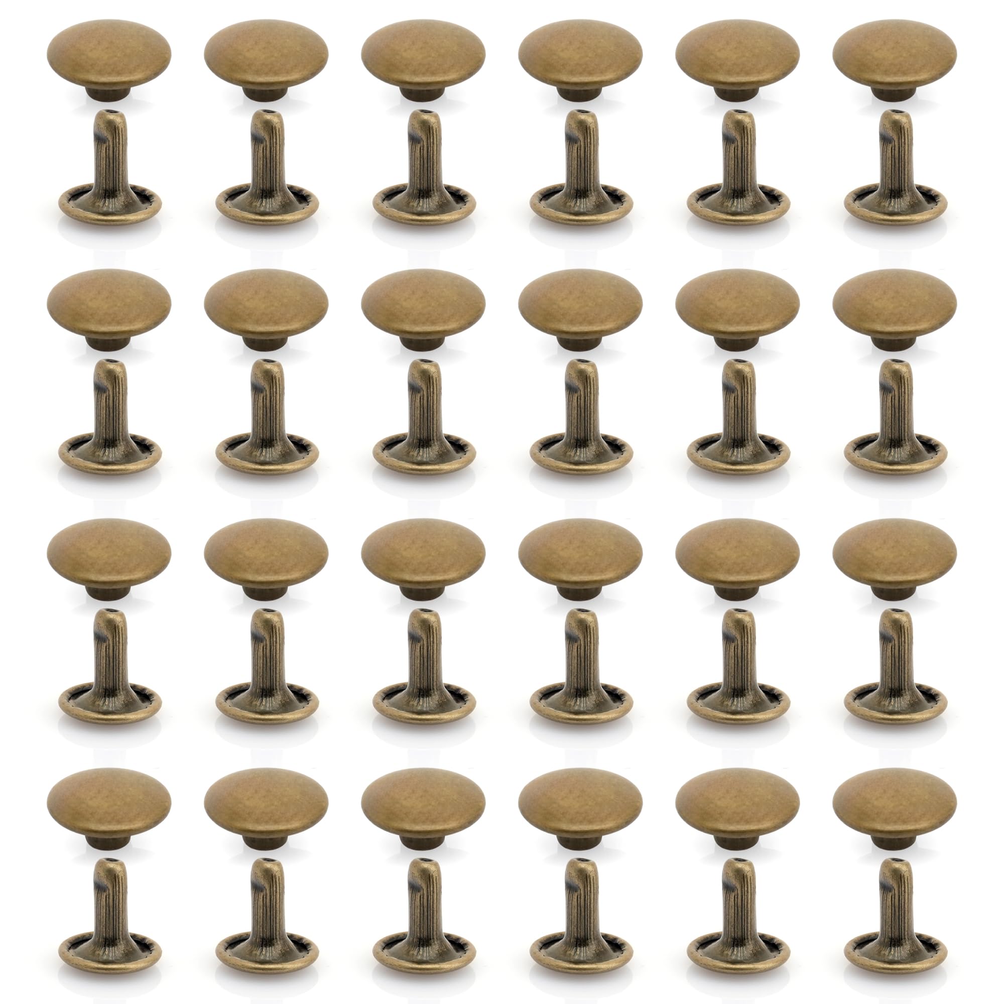 小物 rbgabt225 Amazon.com: CRAFTMEMORE 8mm Cap x 8mm Post Leather Rivet Double