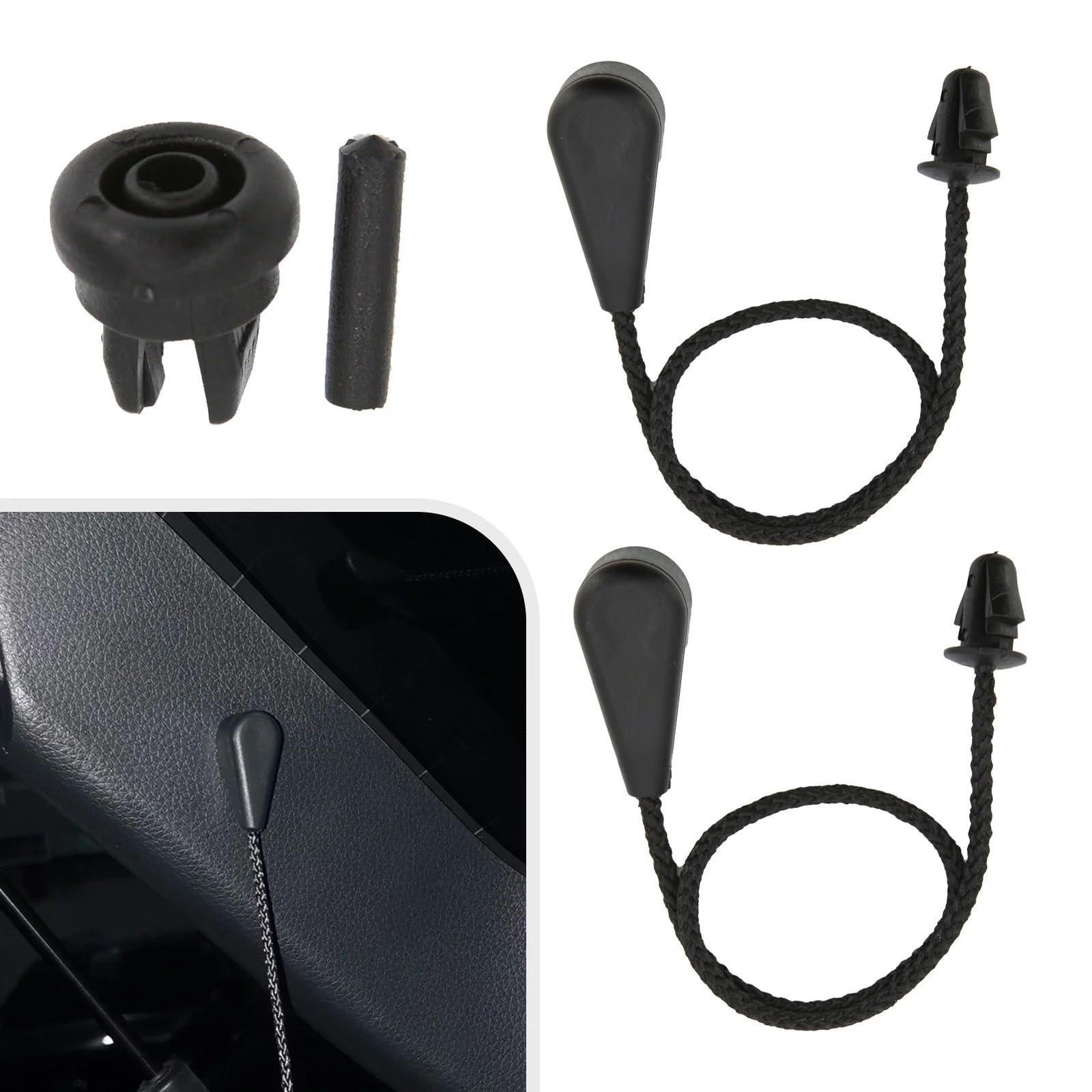 CordóN Bandeja Maletero Compatible con Nissan para Qashqai Coche 1 Correa para La Bandeja Trasera Maletero Correa Bandeja Trasera Maletero Clips Correa Elevación Equipaje(2PCS)