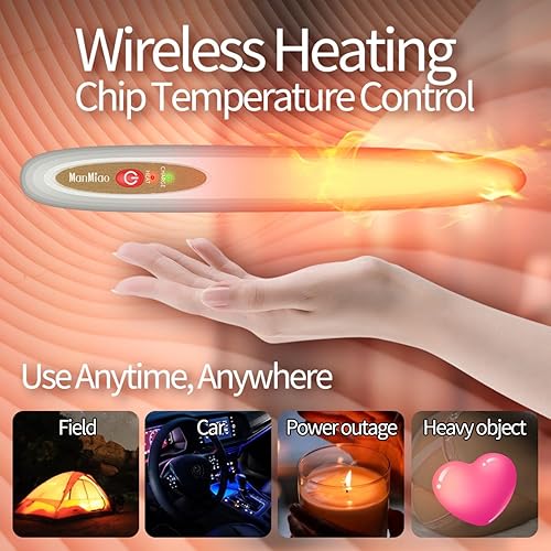 Miniatura 2 de Calentador de juguetes inalámbricos, indicador LED, calentador de manos, almohadilla de calefacción automática precisa de 114.8 °F, calentamiento