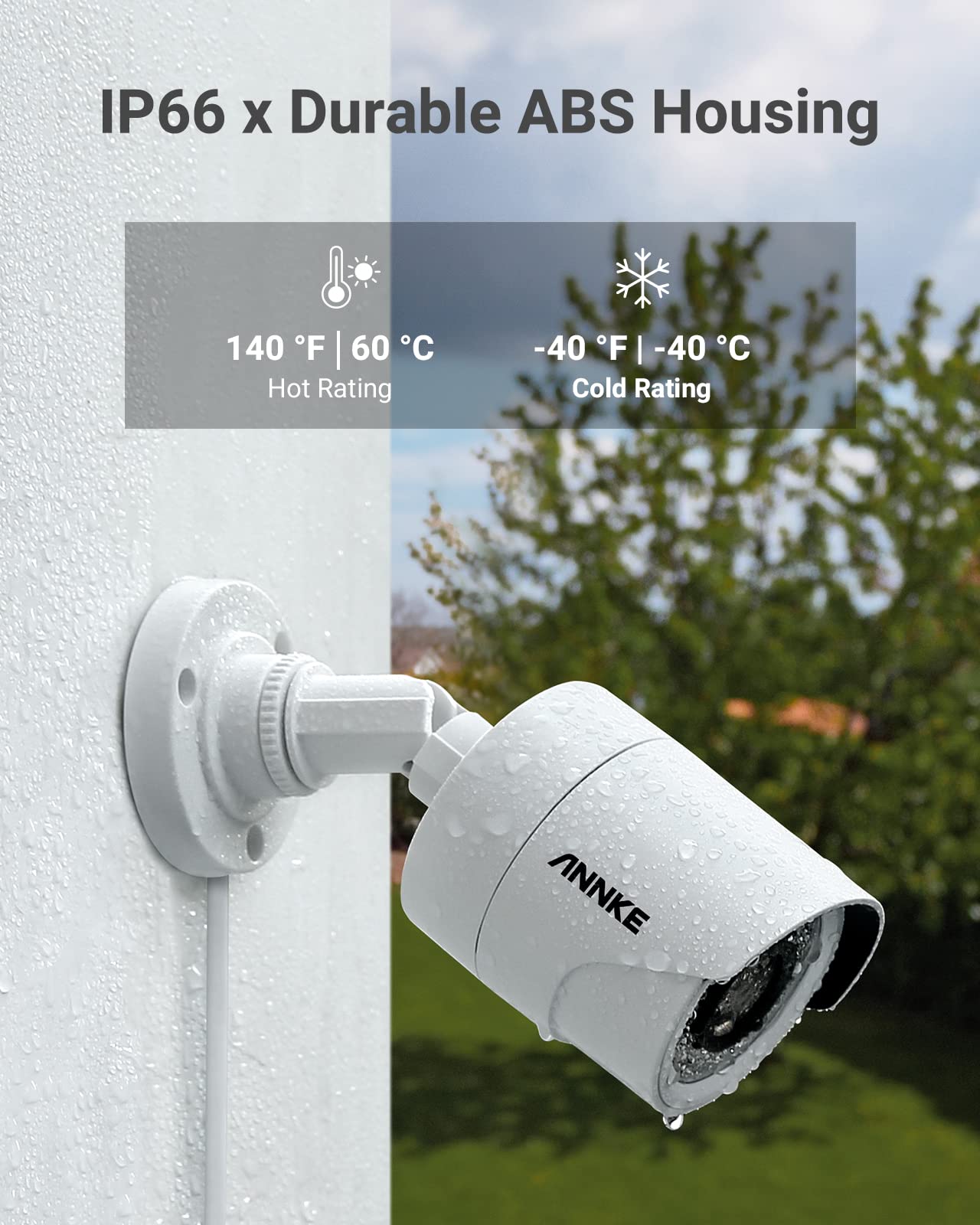 ANNKE Kit de Cámara de Vigilancia Exterior 8CH 3K Lite DVR 8 Cámaras 1080P IP66 Impermeable Detección Personas Vehículos Visión Nocturna 30M 1TB HDD