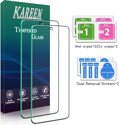 Miniatura 6 de KAREEN Paquete de 2 Protector de pantalla diseñado para Motorola Moto G Power 5G (2023), vidrio templado, antiarañazos, sin burbujas, fácil