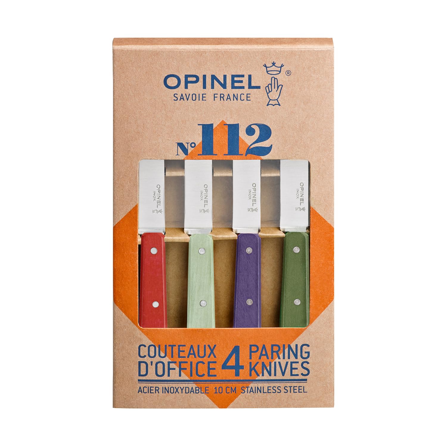 Opinel - Set mit 4 Gemüsemessern in Landschaftsfarbe N112. OPINEL