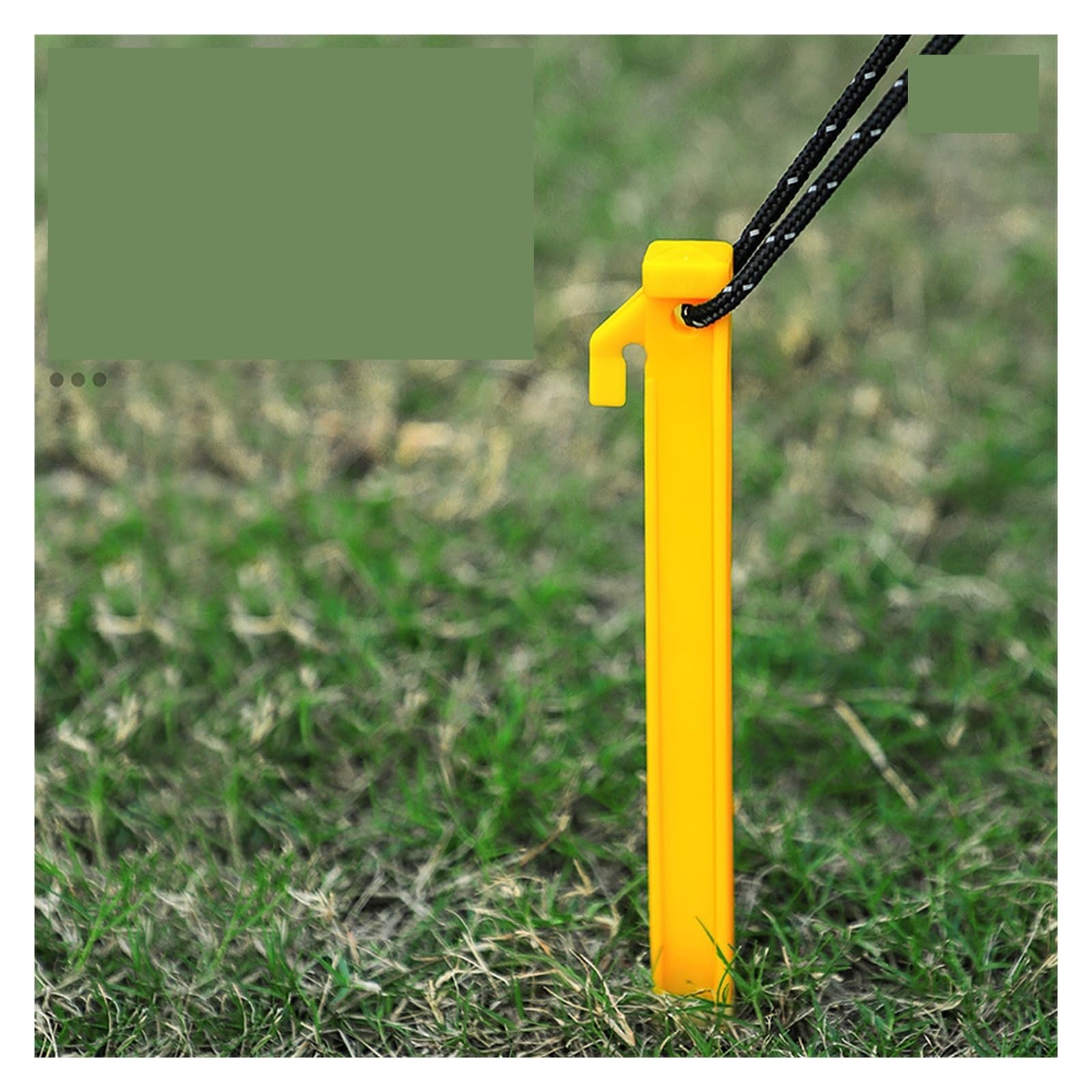 Chiodi for Pavimenti in plastica for Esterni da 40 Pezzi con Ganci Leggermente temprati e stabili per Camping | Gancio for chiodo for fissaggio corda for tenda da campeggio