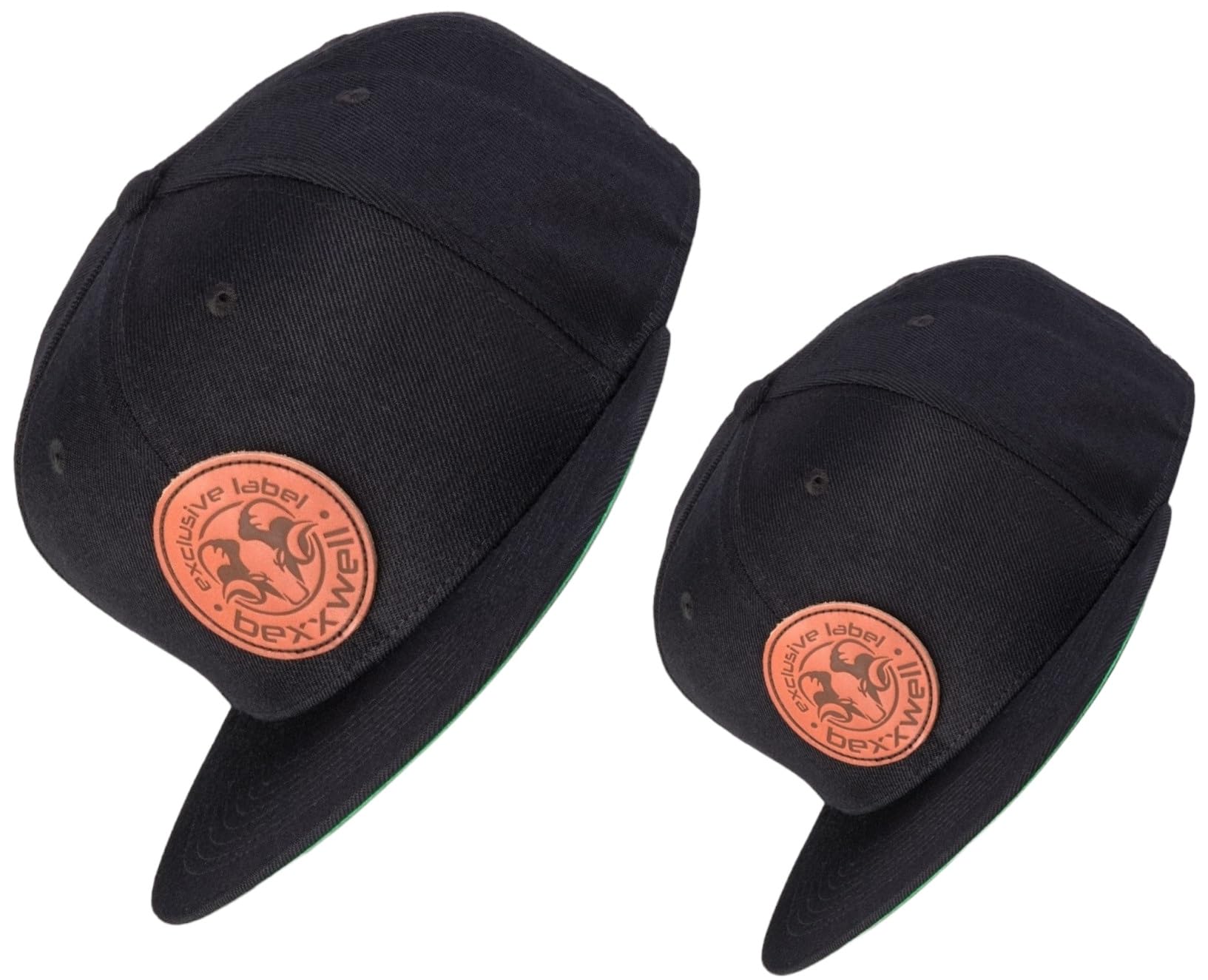 Set di 2 berretti snapback, look partner per grandi e piccini