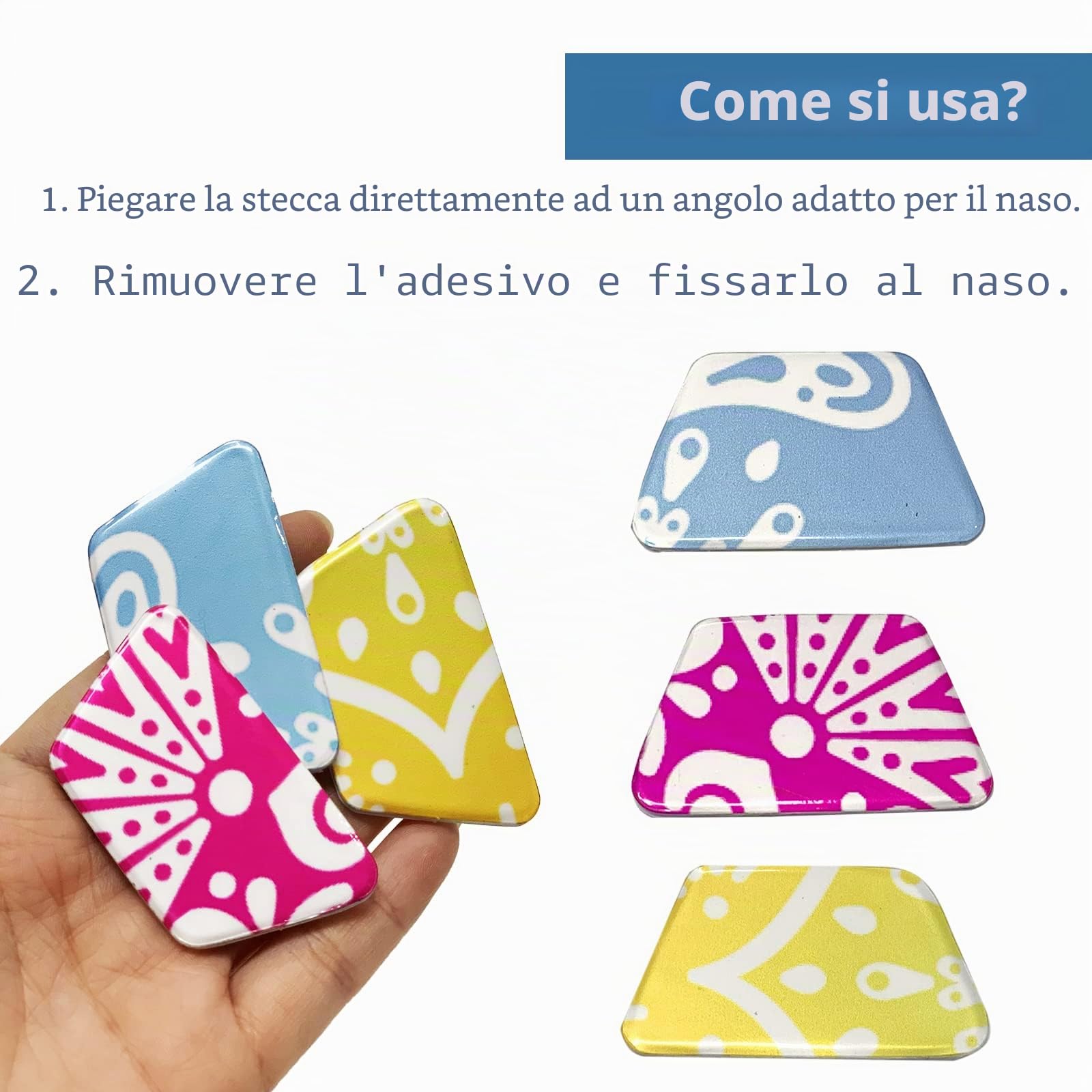 Stecche nasali in alluminio, per rinoplastica, settoplastica, supporto esterno per naso, fratture, immobilizzazione ortopedica, modello casuale