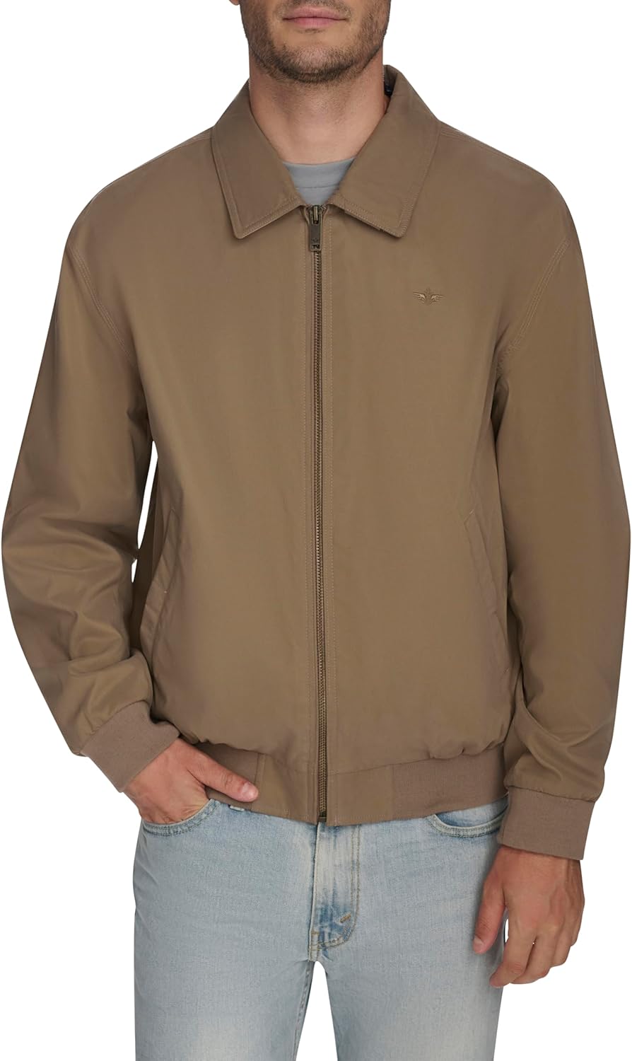 Dockers Men's Microtwill Golf Bomber Jacket