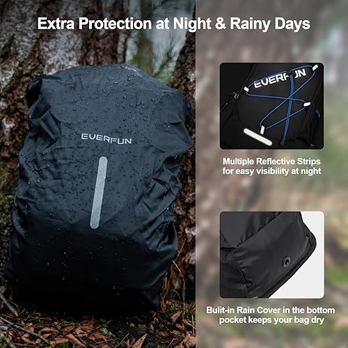 Miniatura 6 de EVERFUN Mochila de hidratación para senderismo de 18 litros con vejiga de agua de 2 L3 L, mochila de agua para mujeres y hombres, ligera,