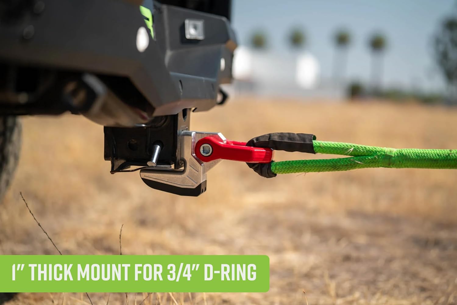 DV8 Offroad Xtract Hitch Skid Plate | Hitch Mounted Rear Skid Plate | 1" Thick Mount for 3/4" D-Ring | Designed to Mount to 2" Receiver with a 5/8" Pin | 13,000 lb Working Load Limit (Black)