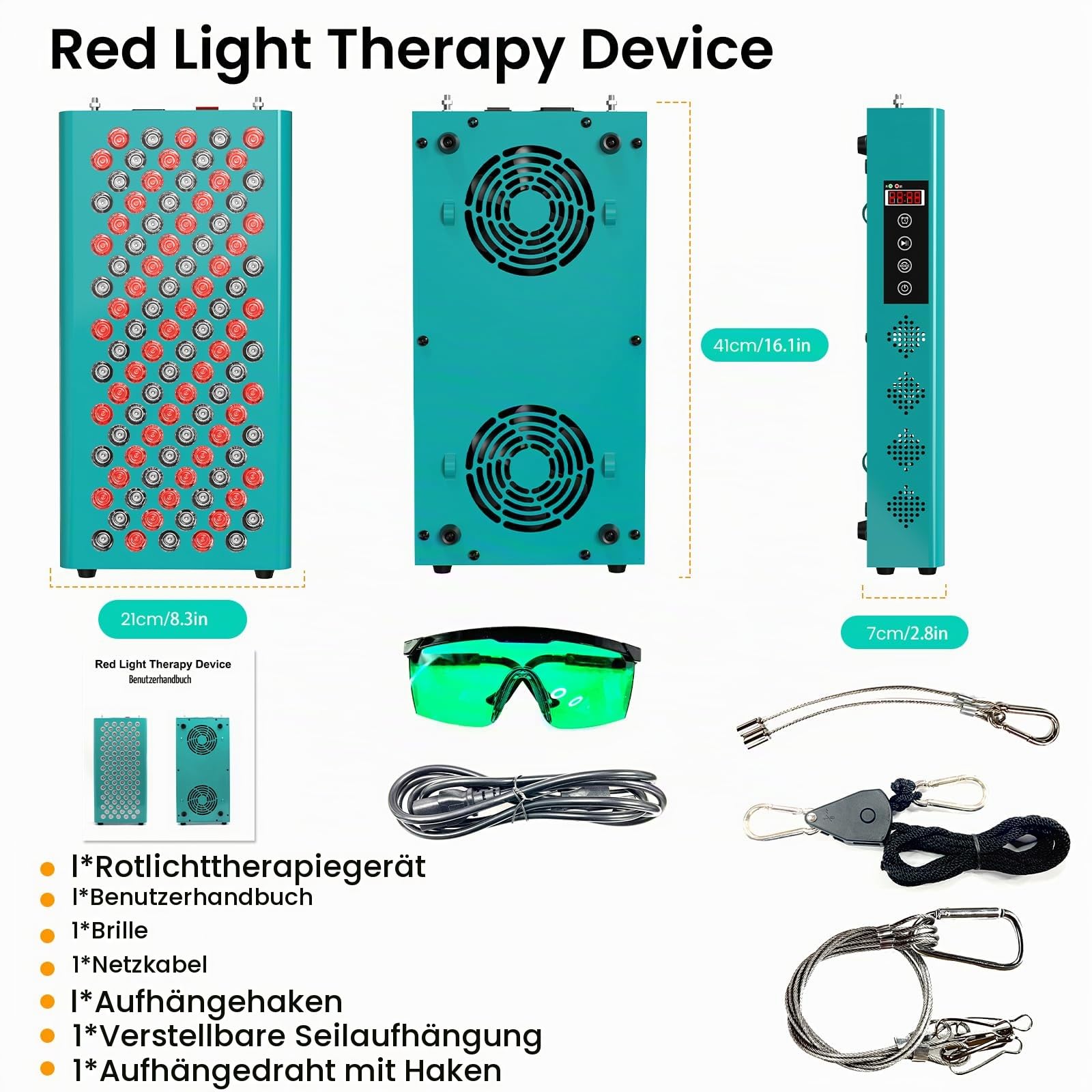 iTHERAU Rotlichtlampe für Körper Gesicht, 100-LEDs 500W Hochleistungs 660nm&850nm Red Light Therapy Panel mit Timer,Rotlichttherapiegerät Infrarotlampe für Erholung Verbessern Schlaf Schmerzlinderung