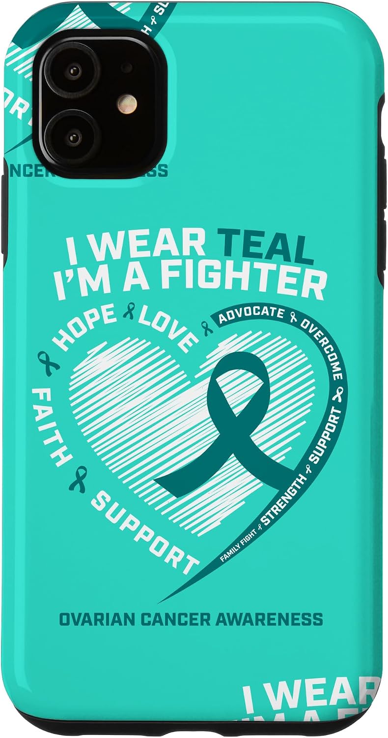 Teal Ovarian Cancer Awareness Products Mom Sister Daughter Case for iPhone 12 Pro Max
