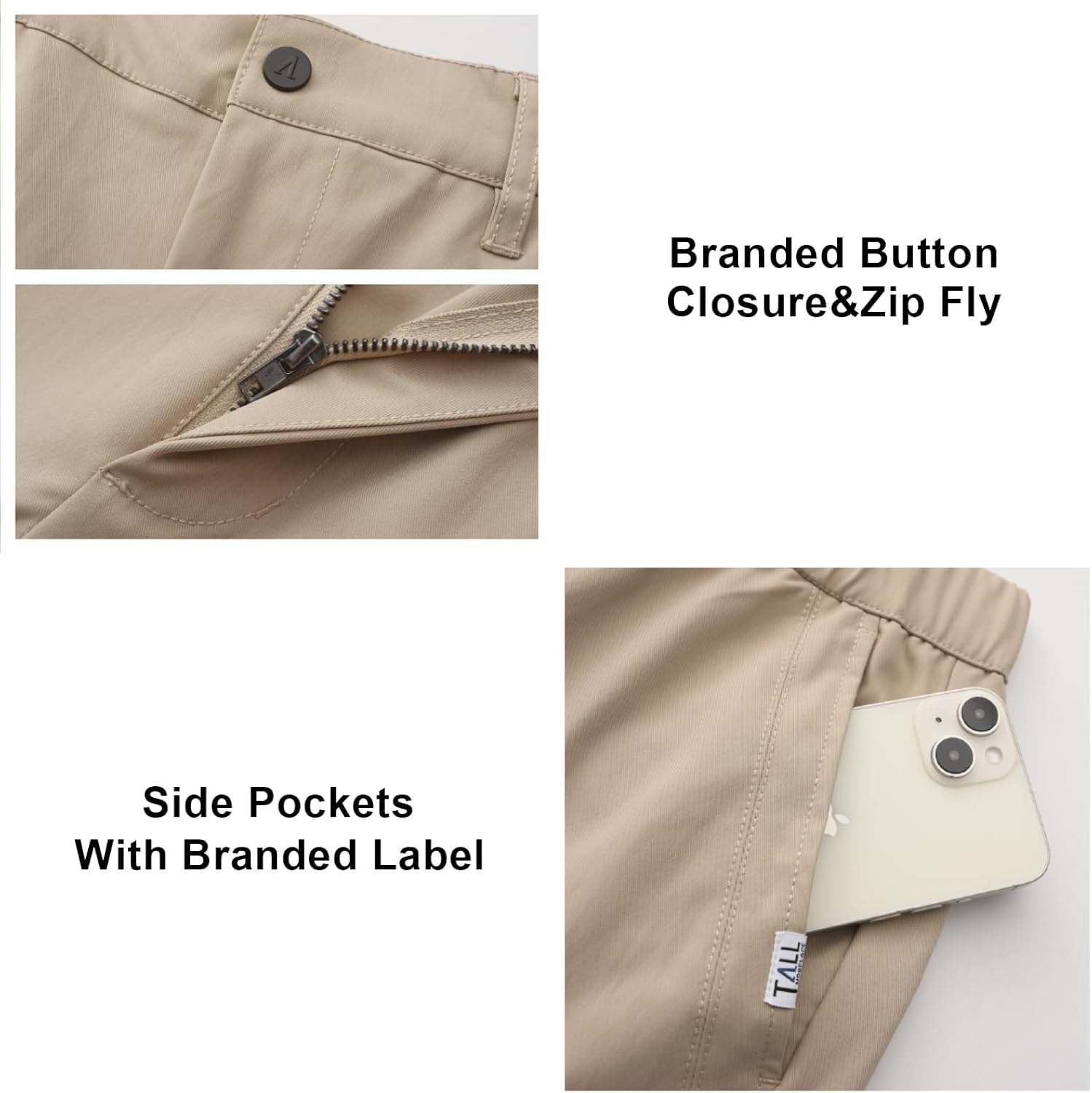 Men's 34"/36" Inseam Classic-Fit Casual Chino Pants - Image 4