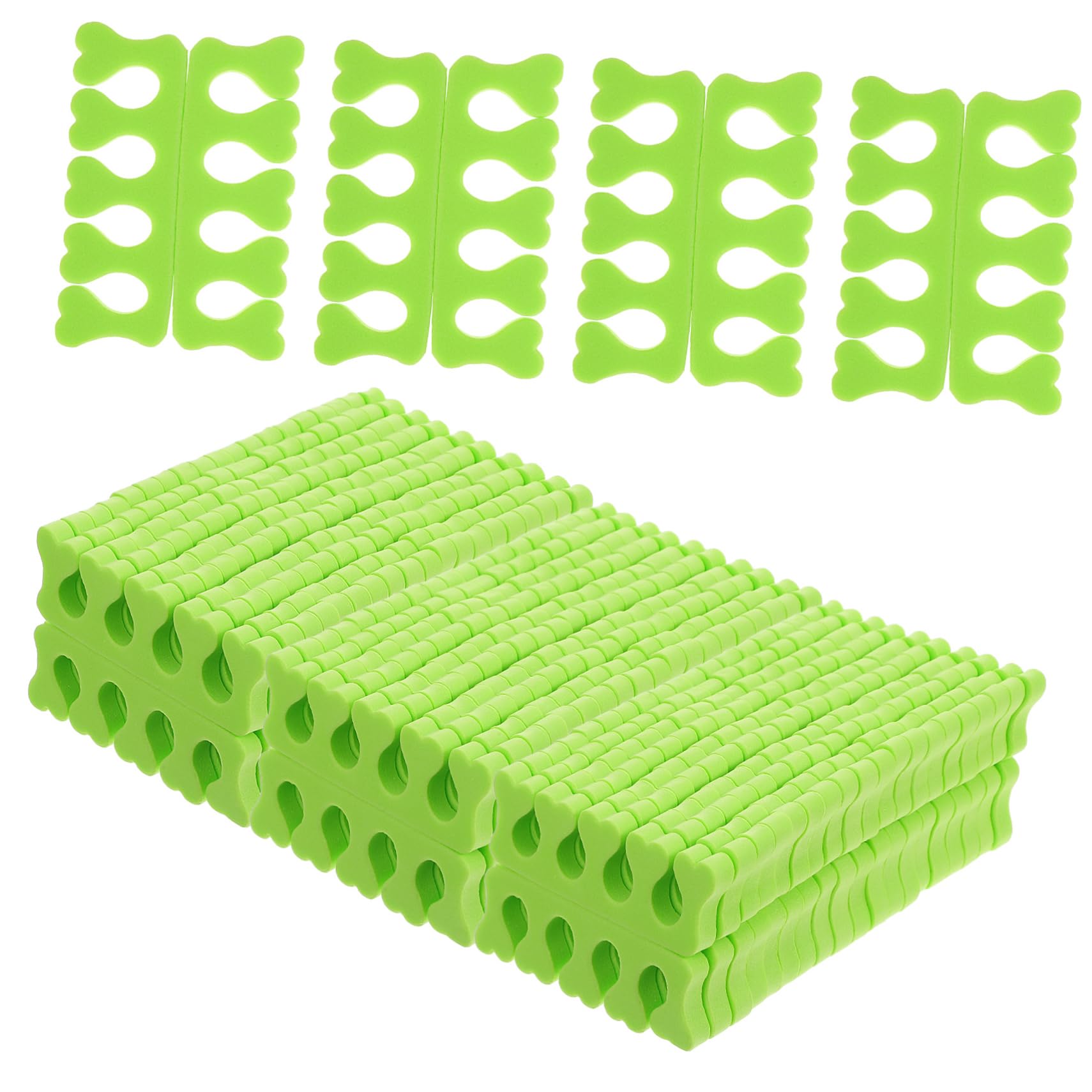 IWOWHERO Cute Heart Shape Toe Separators 100 Pairs Disposable Toe Spacers for Nail