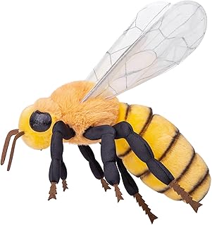 ZHONGXIN MADE Lifelike Bee Stuffed Animal - Realistic Big Wings Plushie, Unique Gift for Kids