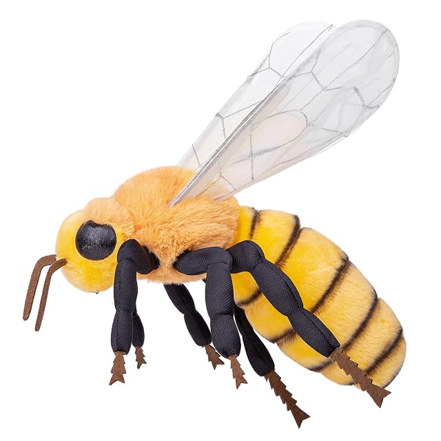 Lilizzhoumax Abeja Peluche 38cm/16", Lindas Muñecas de Relleno de Roedores, Suave Juguete de Animales Salvajes