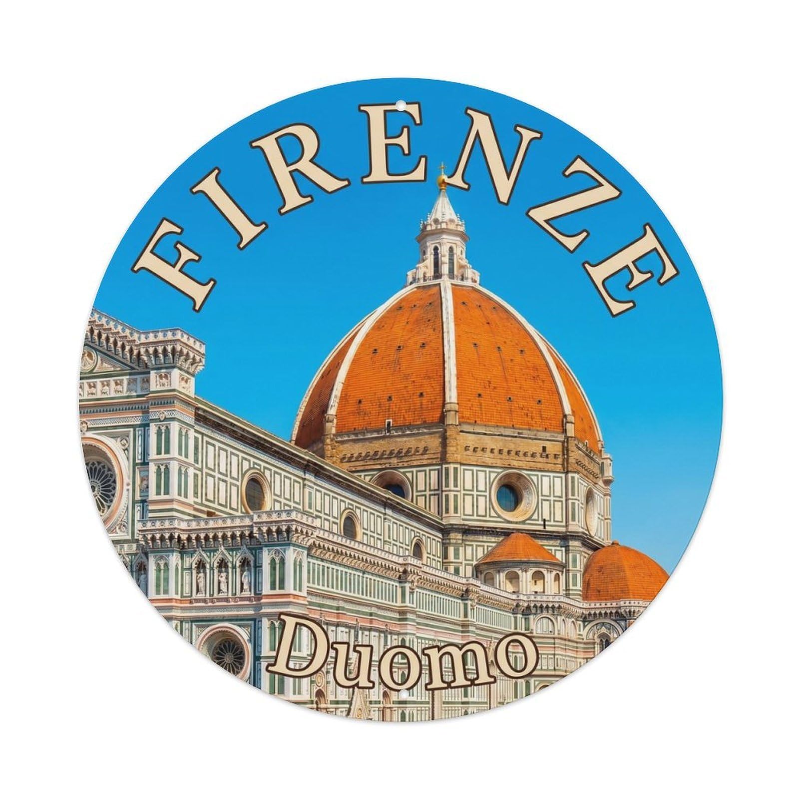 Vintage Travel Florence Duomo Cathedral 1 Metal Tin Sign Plaque