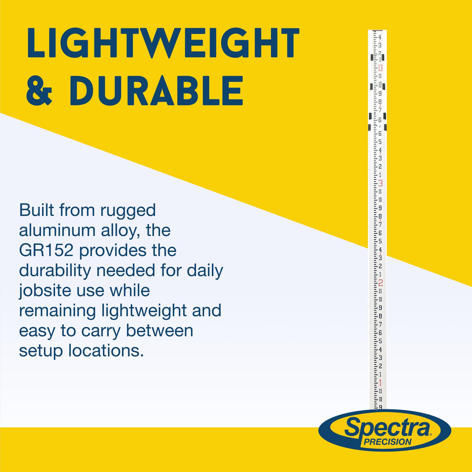 Spectra Precision Grade Rod - 15ft Telescopic -2