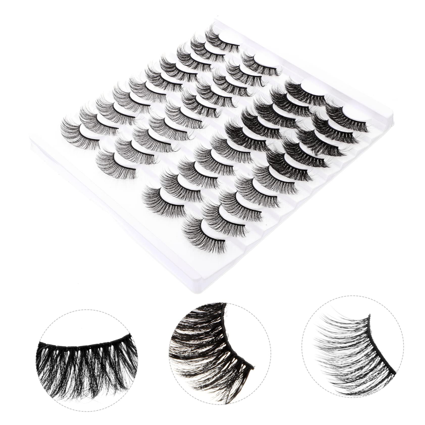 Mipcase 40paia Ciglia Finte Naturali Per Ragazze Effetto Realistico e Comodo Da Indossare Per Trucco Degli Occhi e Look Affascinante