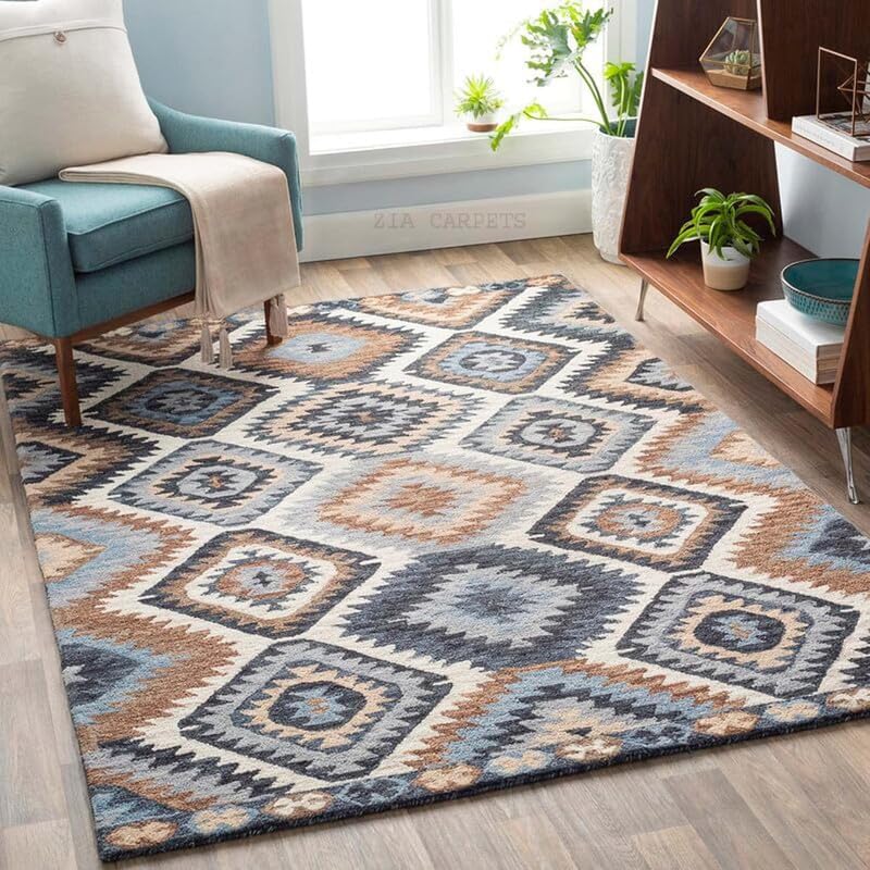 Image of Soft Pure Woolen Modern Collection Tufted Carpet for Living Room,Bedroom'Kitchen and Hall (6 X 9) Feet