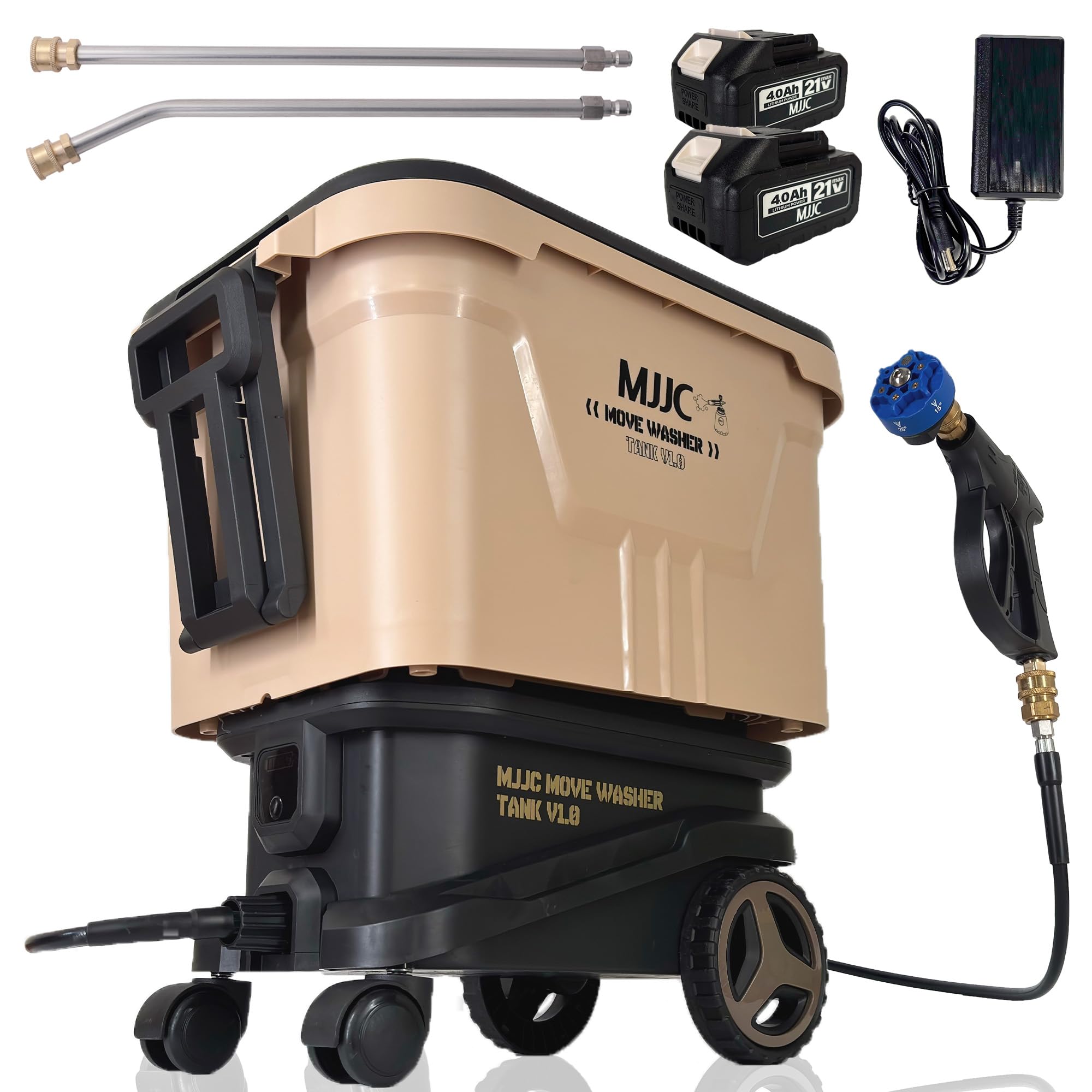Amazon | MJJC ポータブル 高圧洗浄機 コードレス 充電式 バケツ