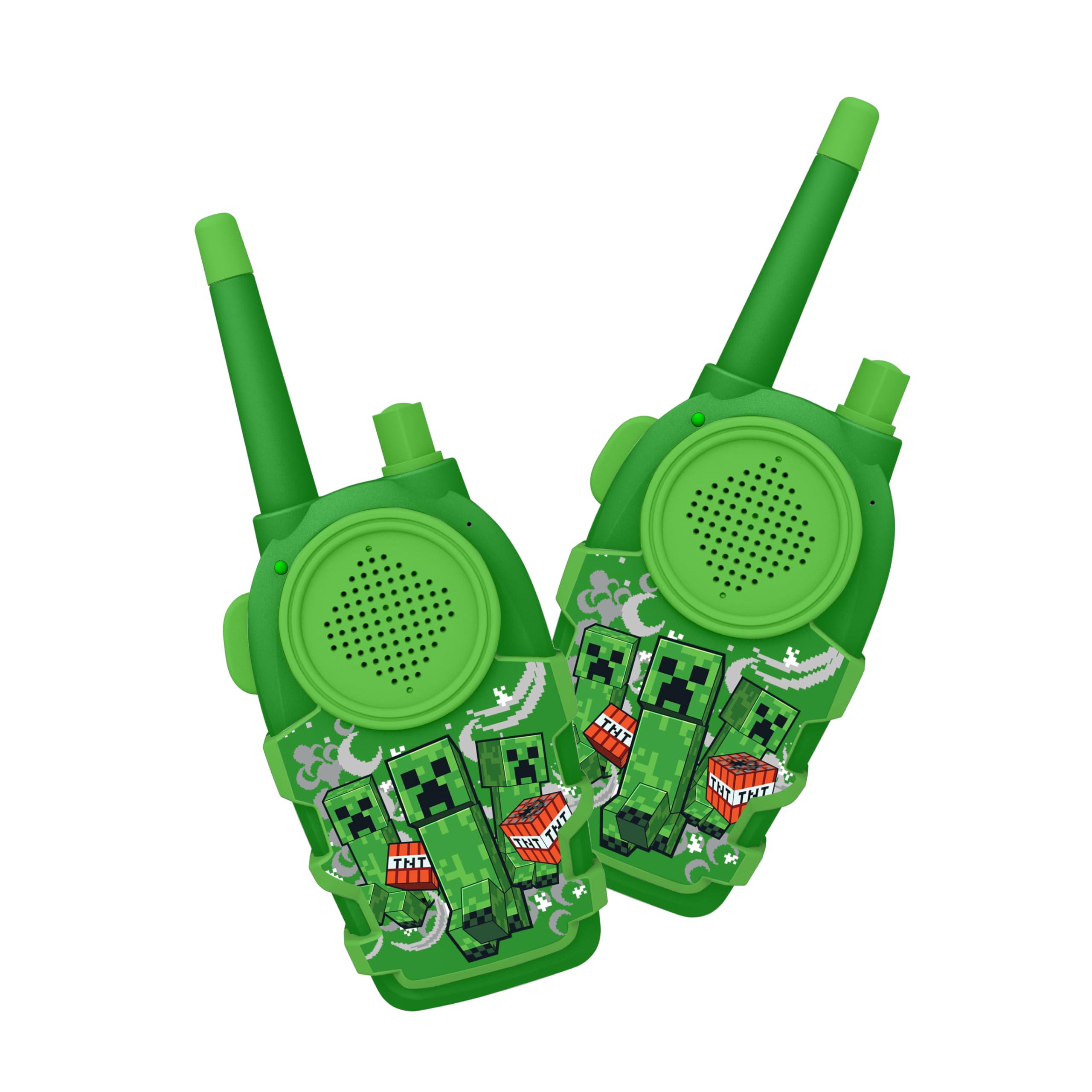 OTL Technologies Minecraft, set walkie talkie verde, portata 150 metri, funzione push-to-talk