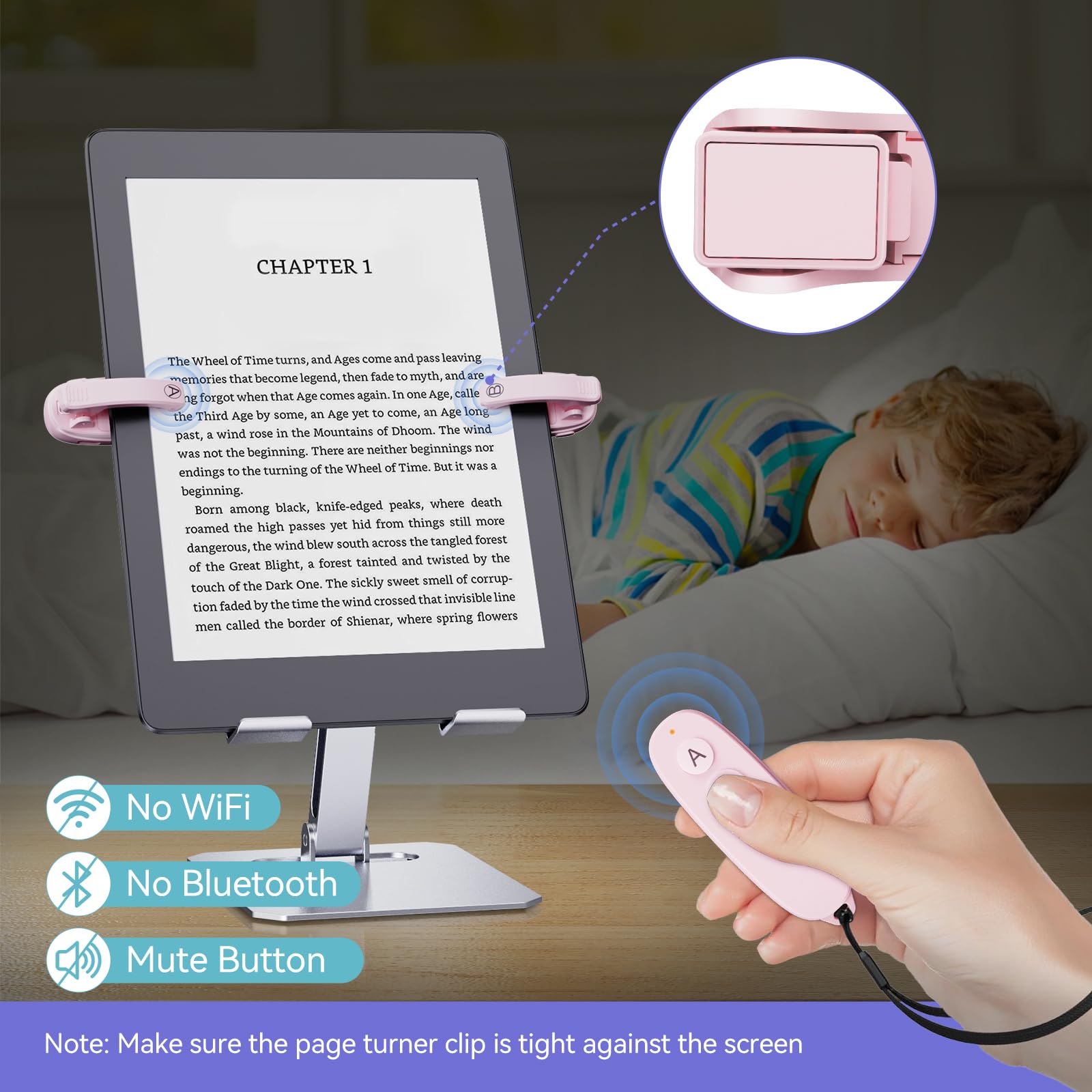 Turner di Pagine di Controllo a Distanza per Kindle Kobo e-Reader, Volta Pagina 2 clip