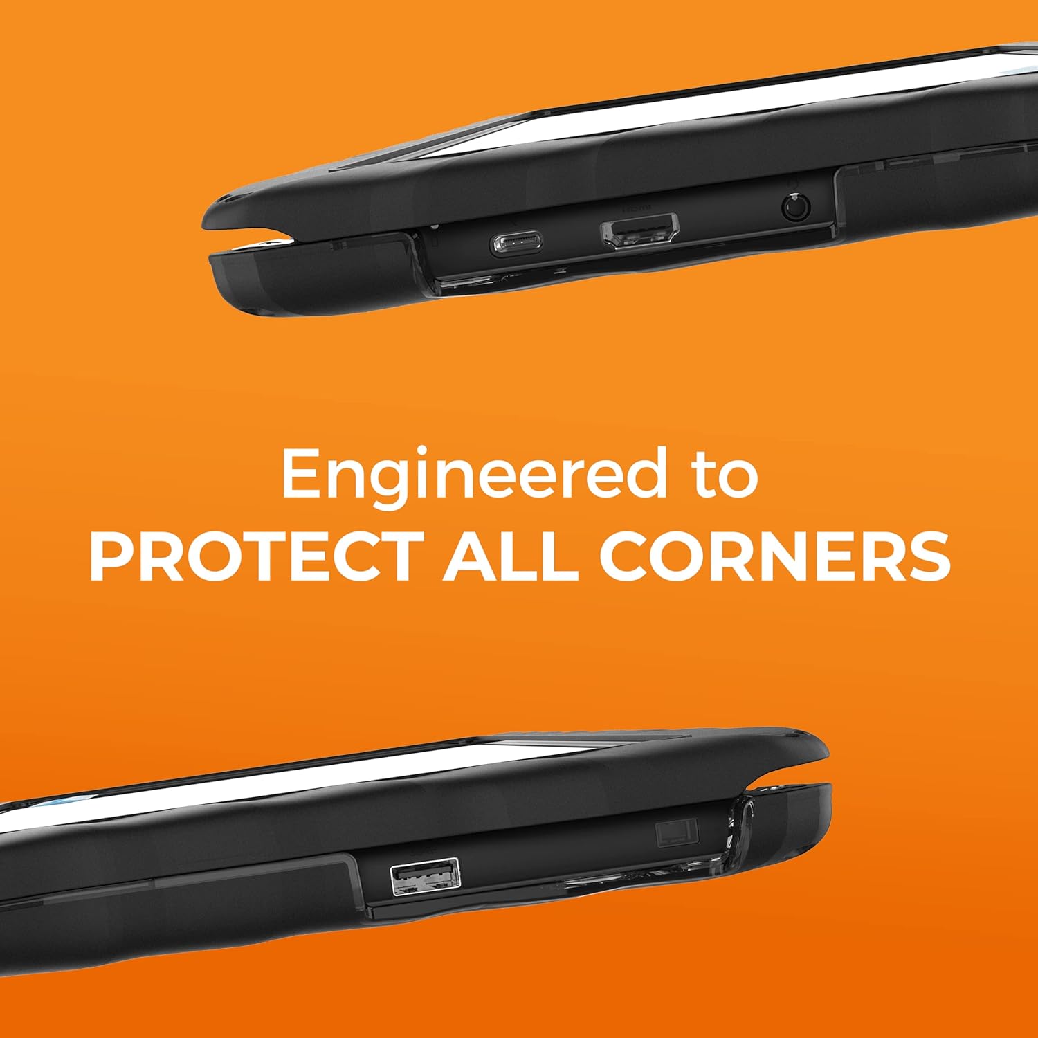 Gumdrop DropTech Laptop Case Fits Dell Chromebook 3110 | 3100 (Clamshell) Designed for K-12 Students Teachers and Classrooms–Drop Tested Rugged Shockproof Bumpers for Reliable Device Protection–Black