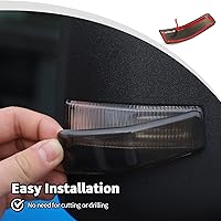 Vista 4 de JWWY Cubierta de luz de señal de giro para espejo retrovisor, intermitente, luz de señal para espejo retrovisor, ajuste para Ford Bronco 2021-2024
