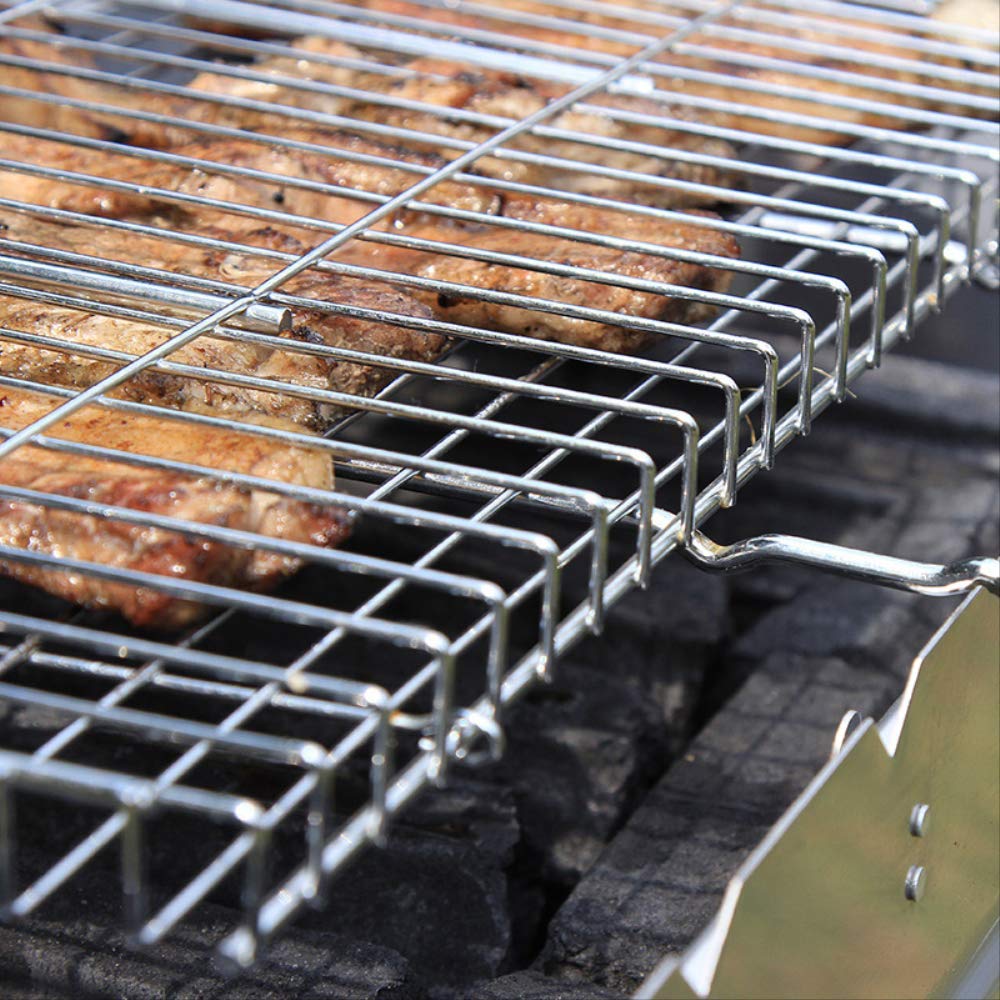 Fischgrillkorb, Grillzubehör, Grillkorb, gegrillter Fischclip, tragbare Schiene, Toastnetz, Grill, quadratischer Grill