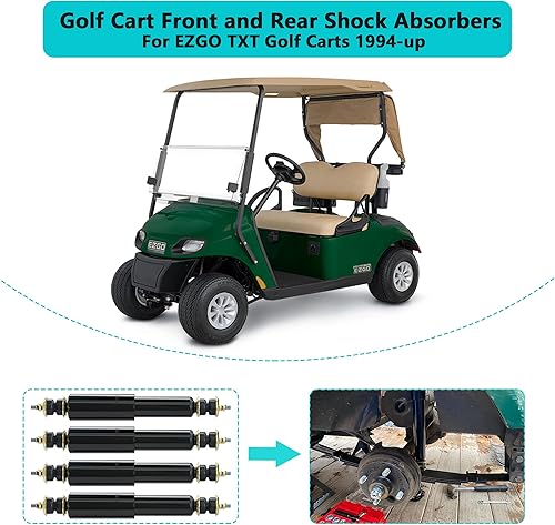 Miniatura 4 de 10L0L Amortiguadores para carrito de golf EZGO TXT amortiguadores delanteros y traseros 1994 modelos eléctricos y de gas en adelante, reemplaza al