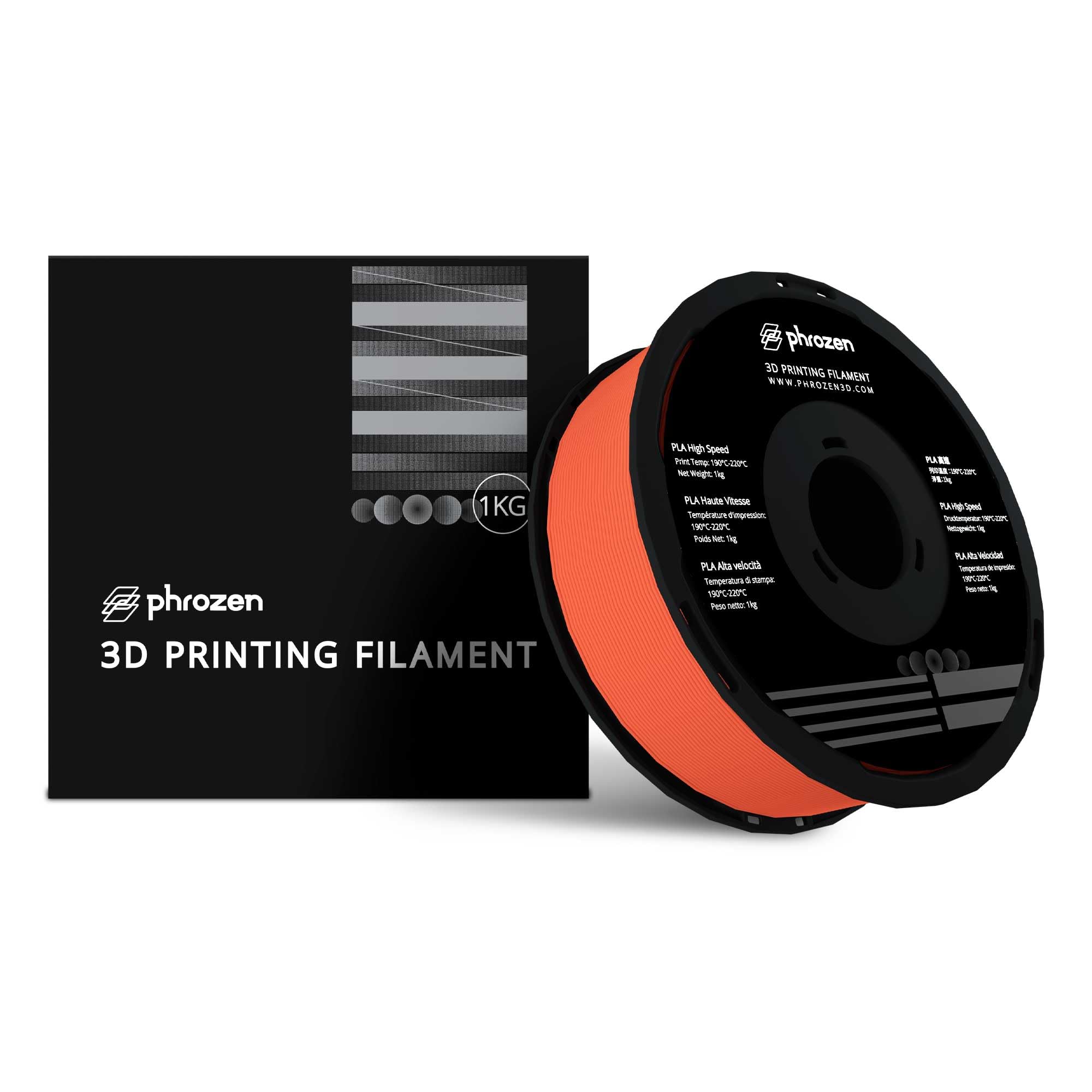 Phrozen High-Speed PLA Filament 1.75mm | 3D Drucker Filament Materialen | Hohe Geschwindigkeit bis zu 600 mm/s | 1KG Spule (2,2 LBS) - Rot