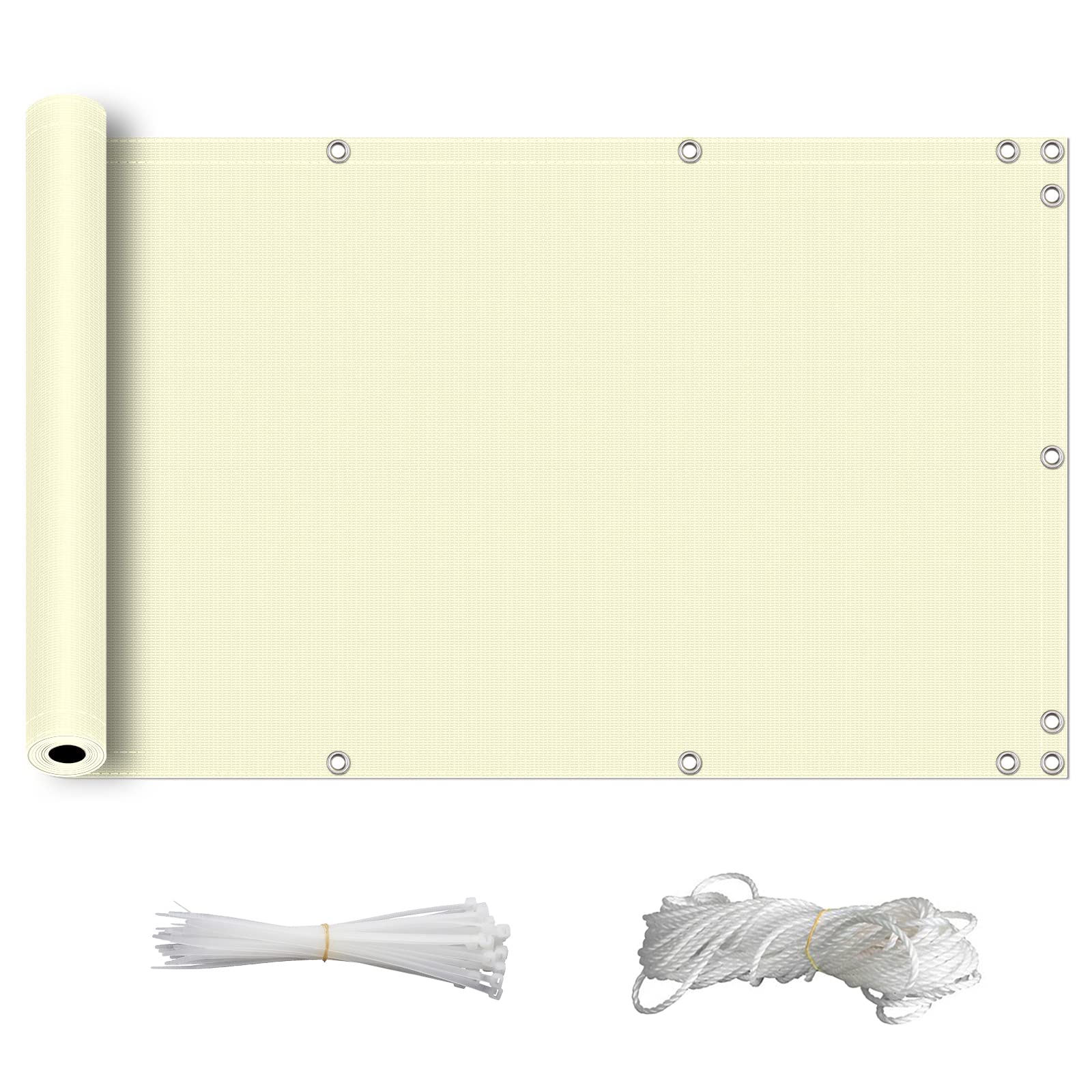 Clôture de jardin beige 60 x 100 cm pour créer un coin d'intimité sur la terrasse