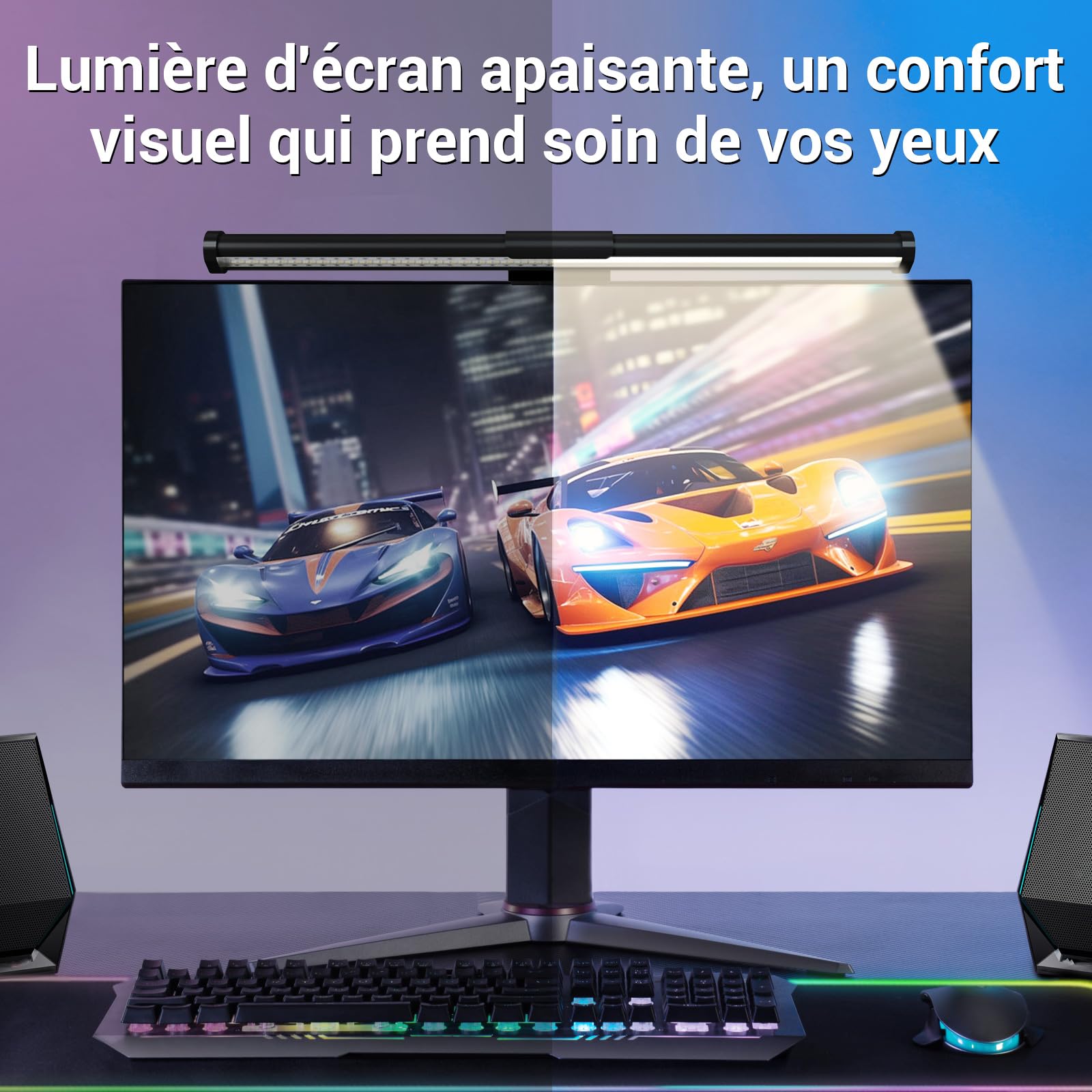 LED Lampe Écran PC, USB Monitor Light Bar avec Contrôle Tactile, 5 Luminosité et Température de Couleur Réglable, Soins Oculaires Pour Bureau Gaming Lecture Maison Cadeau Pratique Réfléchie