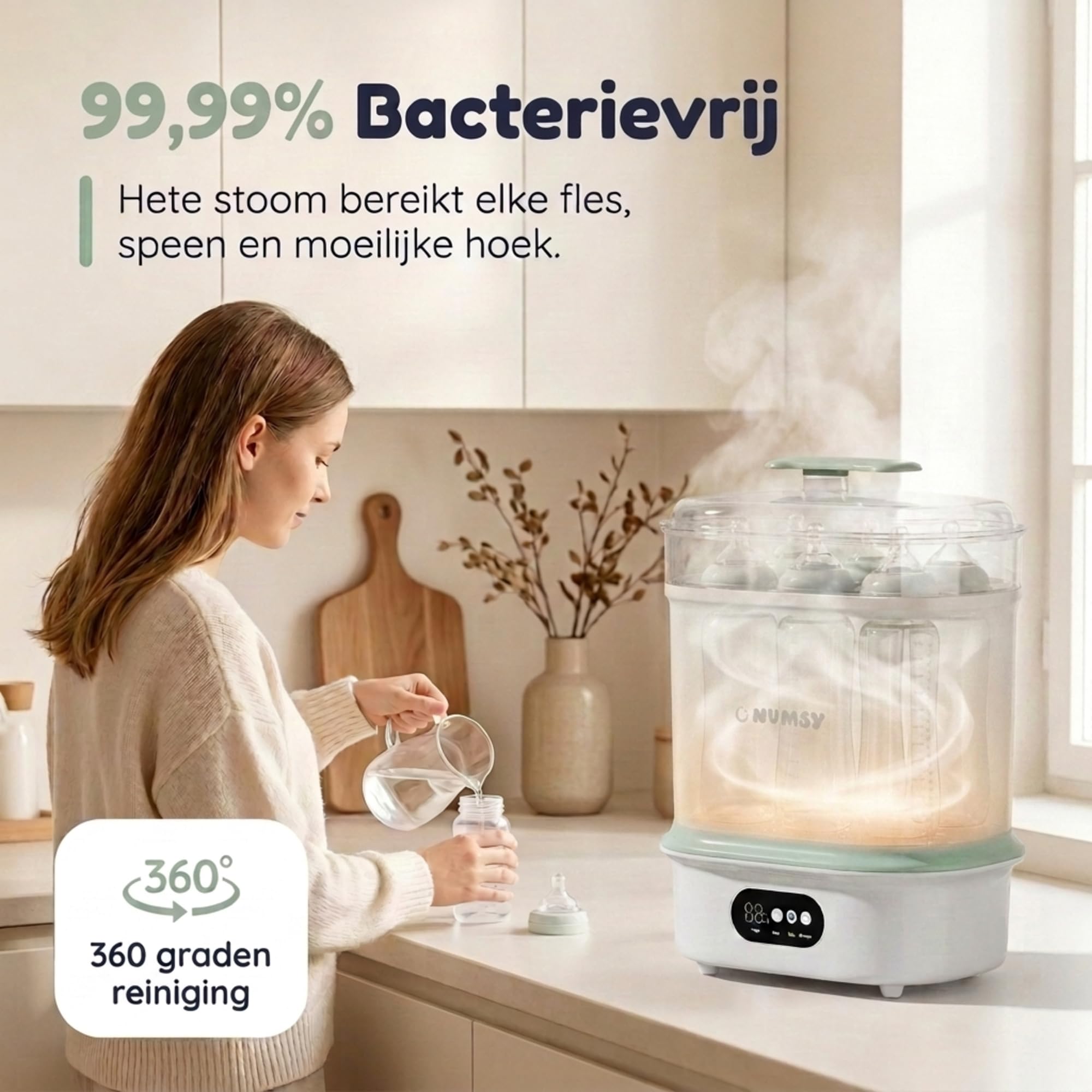 Numsy Steamix Plus Flaschensterilisator mit Trockner - Bottle Sterilizer