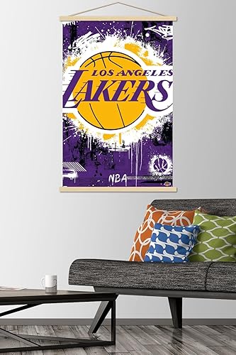 Miniatura 2 de Trends International NBA Los Angeles Lakers - Póster de pared con logotipo Maximalist 23 con marco magnético