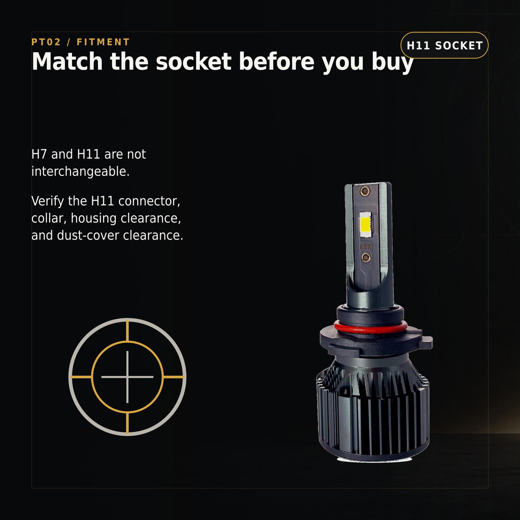 ASX Iluminación Ultra LED Off Road, 23W, 1725 Lúmenes Reales, Lámpara de Faros Delanteros 12-70V. Bombillas LED Luz Blanca 6000K Chip CSP, Conversión Faros Led, IP68, Pack 2 (H11)